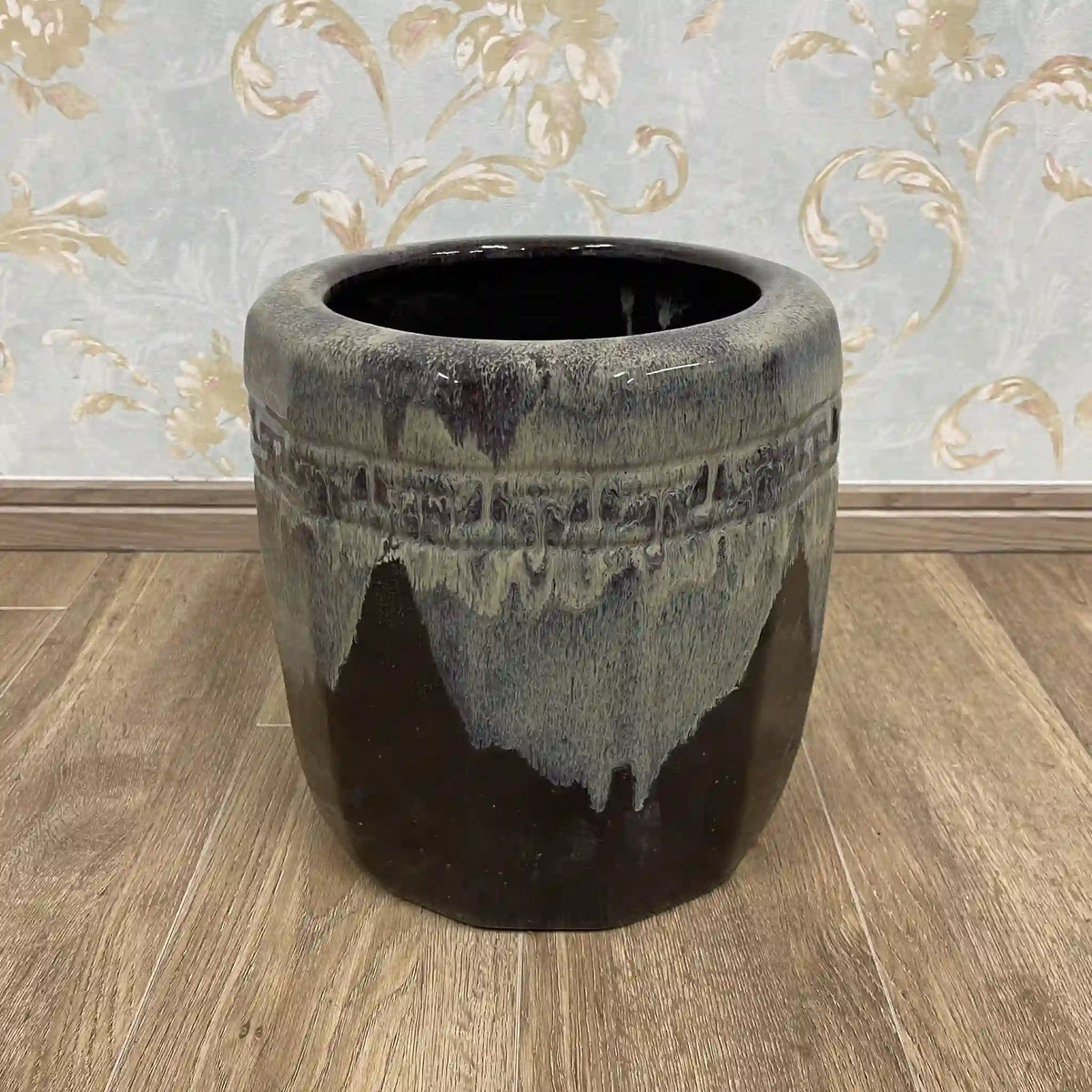 火鉢(鉢カバー) / 1950s / 陶器 / 日本 / 昭和レトロ,陶器鉢,プランターカバー,古民具,古道具 / [ビンテージ]