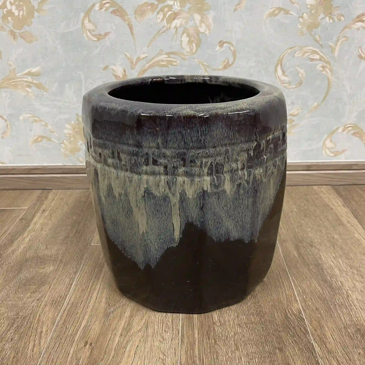 火鉢(鉢カバー) / 1950s / 陶器 / 日本 / 昭和レトロ,陶器鉢,プランターカバー,古民具,古道具 / [ビンテージ]