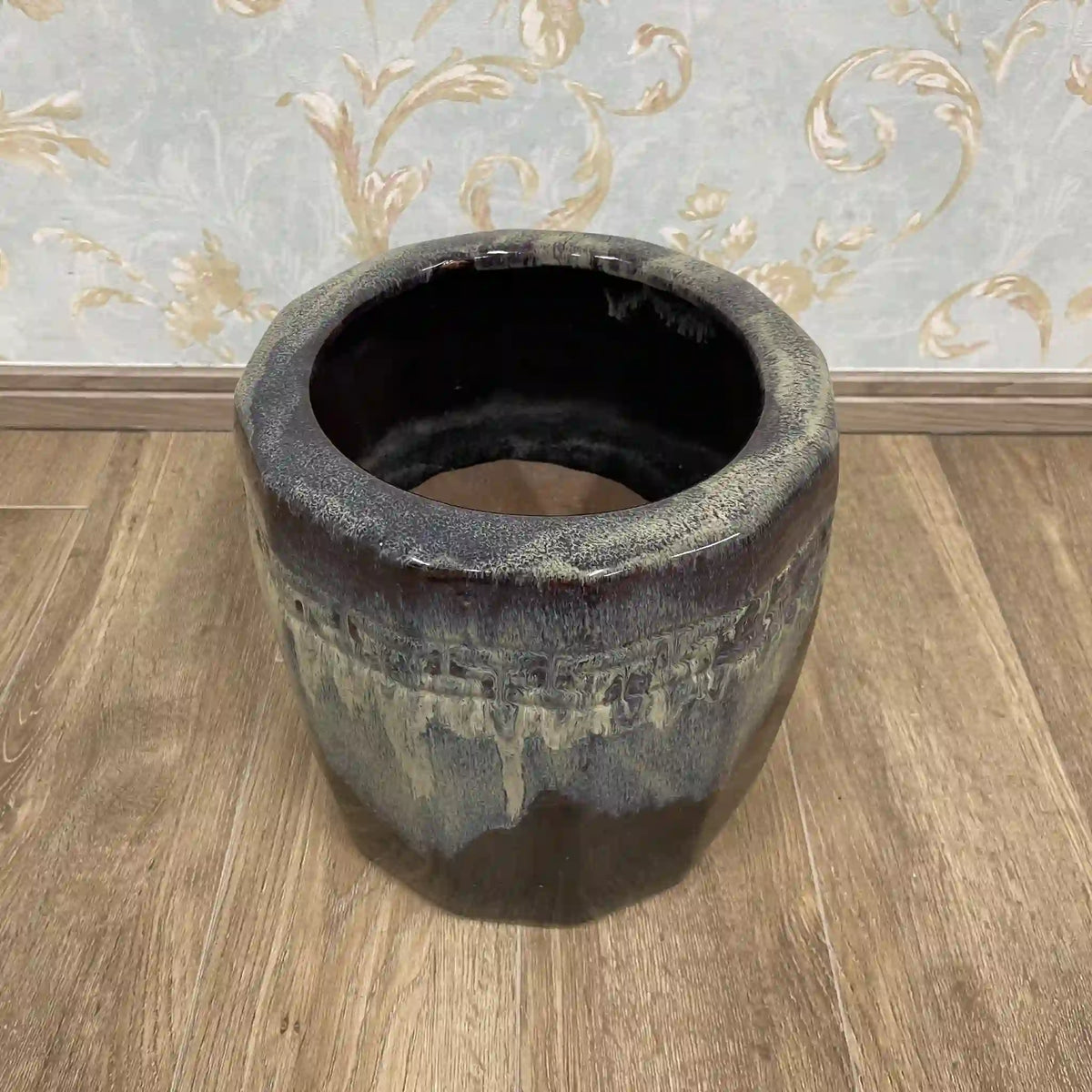 火鉢(鉢カバー) / 1950s / 陶器 / 日本 / 昭和レトロ,陶器鉢,プランターカバー,古民具,古道具 / [ビンテージ]