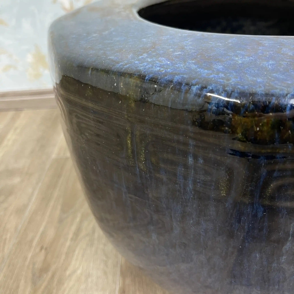 火鉢(鉢カバー) / 1950s / 陶器 / 日本 / 昭和レトロ,陶器鉢,プランターカバー,古民具,古道具 / [ビンテージ]