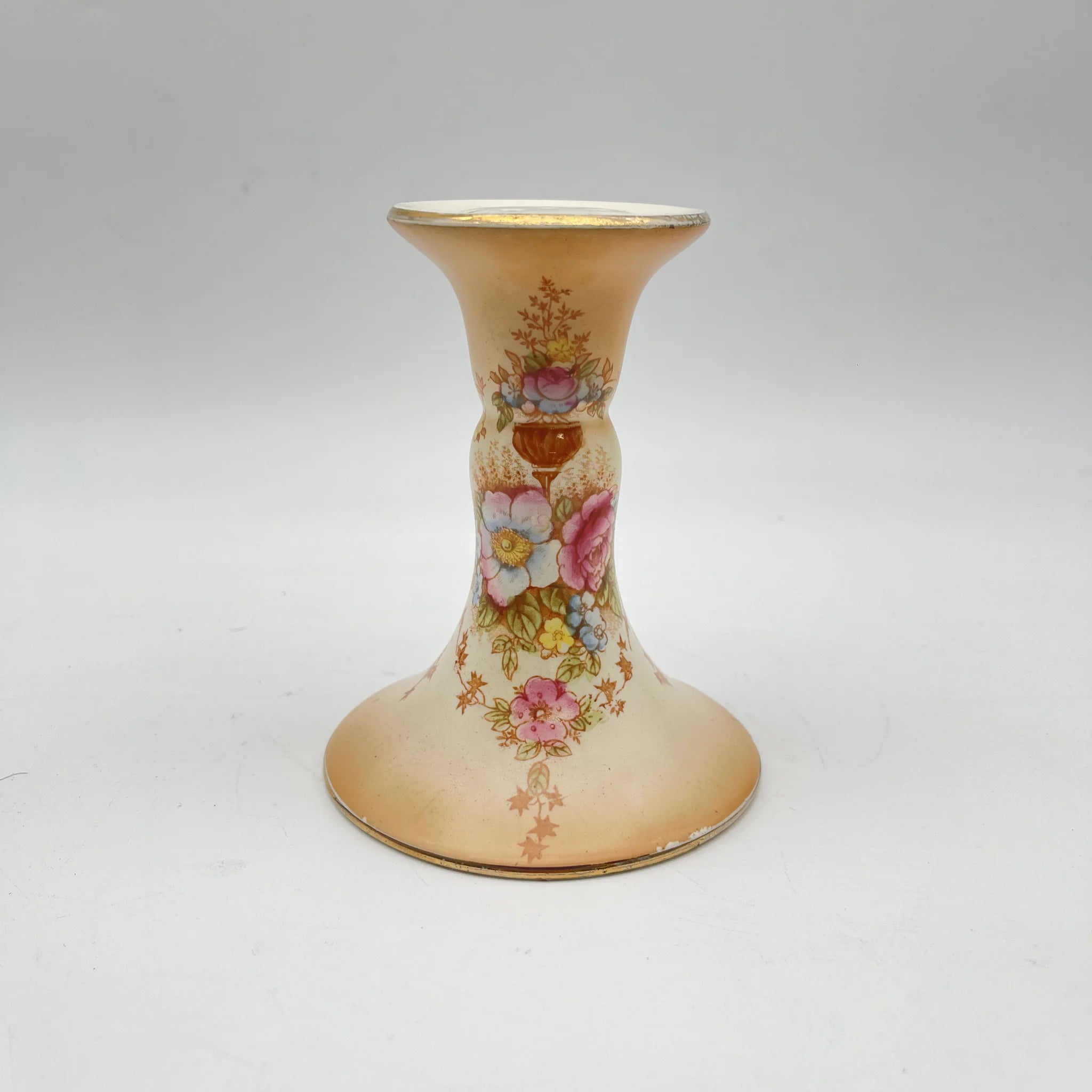 [Antique] Sugar caster / Crown Devon / Spring / 1910s / Pottery / England / Copper plate transfer, hand-colored gold