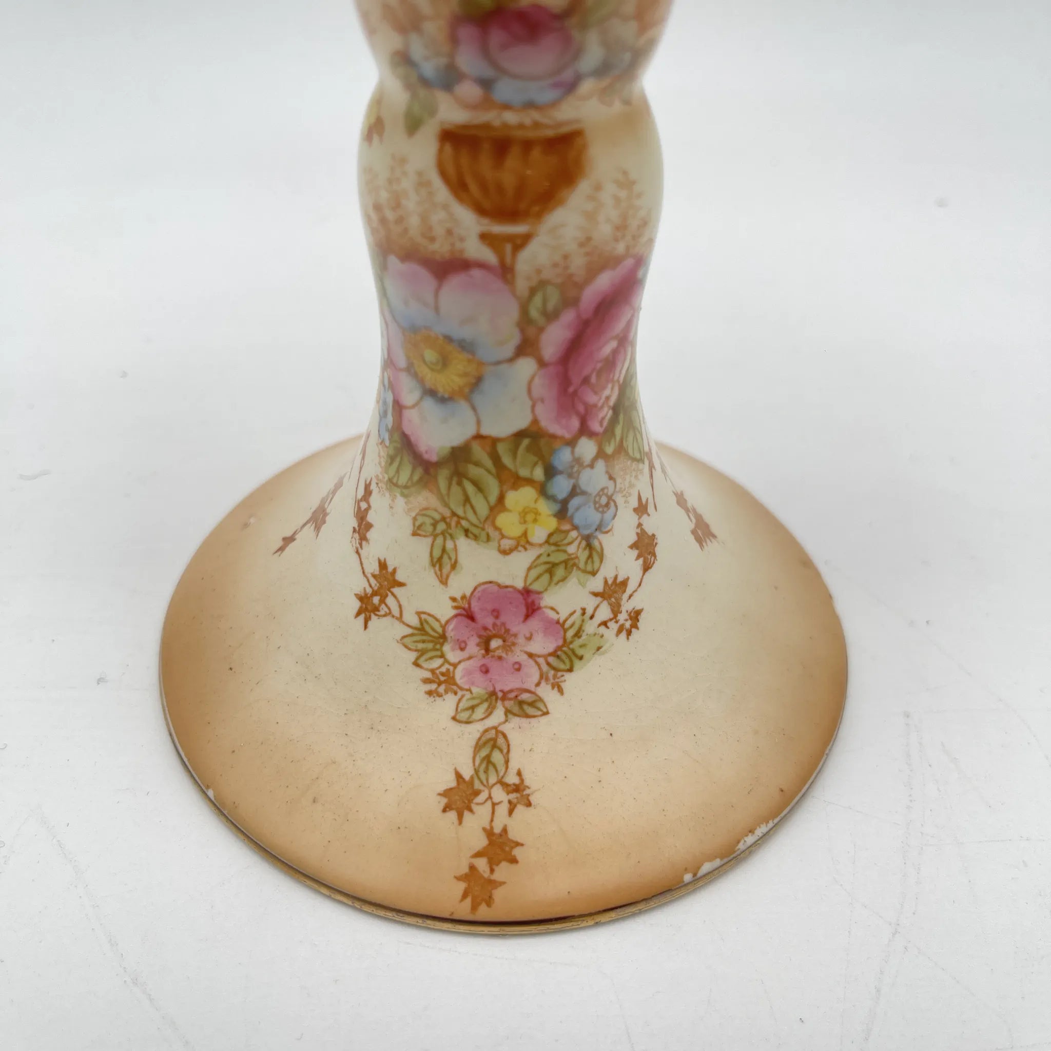 [Antique] Sugar caster / Crown Devon / Spring / 1910s / Pottery / England / Copper plate transfer, hand-colored gold