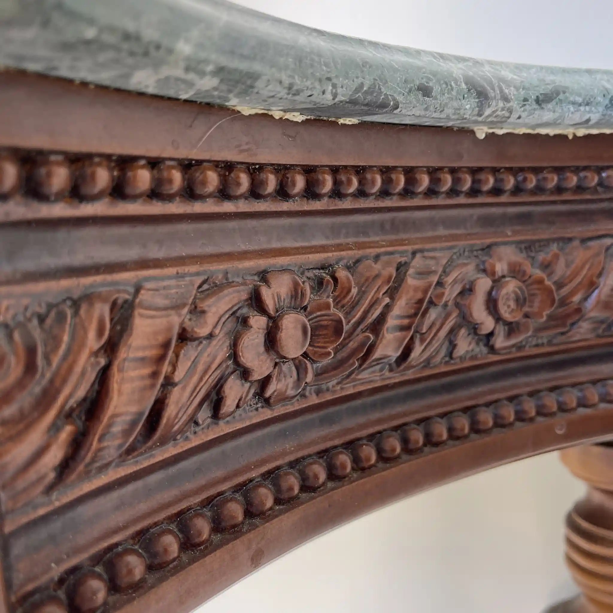 Vintage console table / marble / Italian / marble top