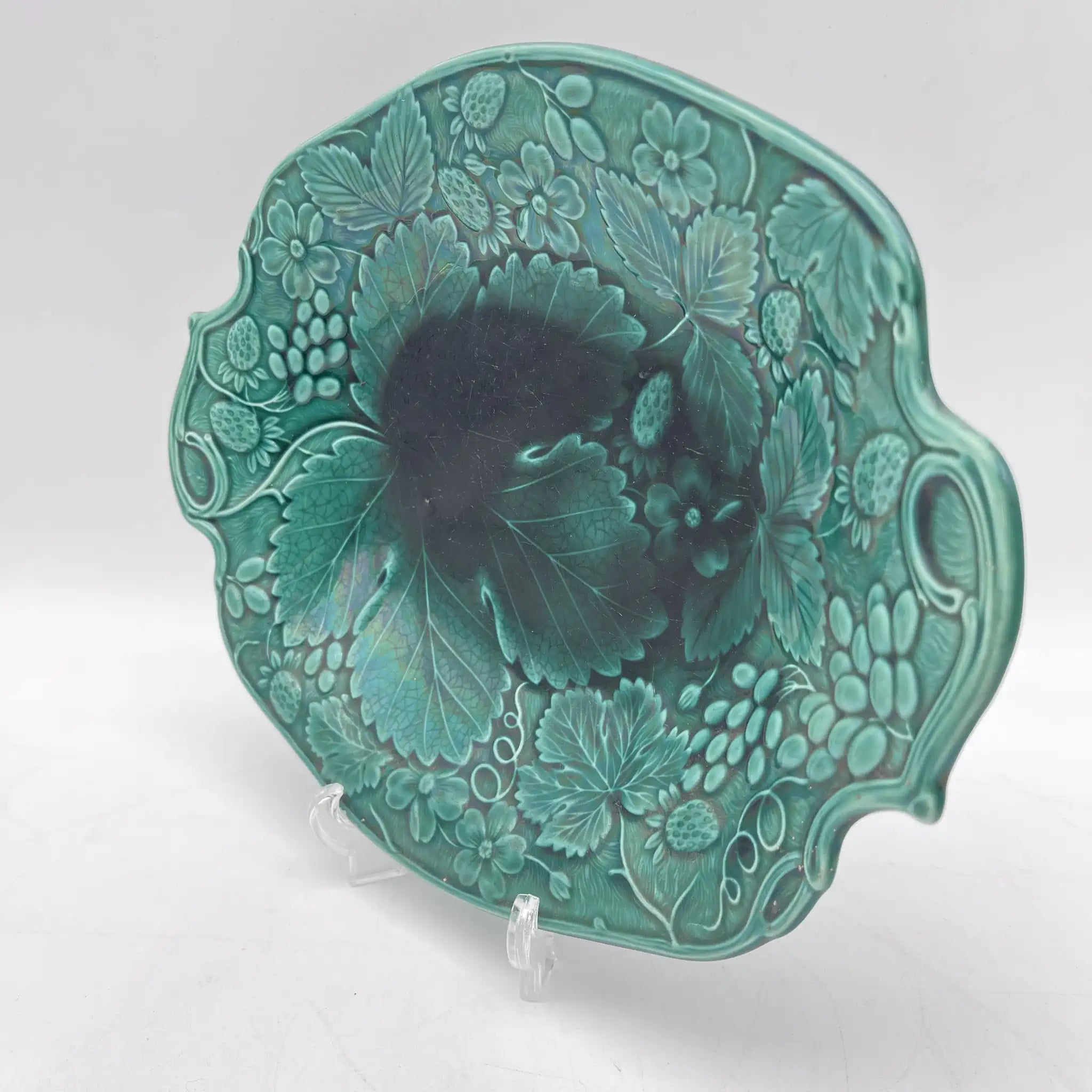 Wedgwood（ウェッジウッド） / サービングボウル / 1950-60s / 陶器 / イギリス / オーバル型,葡萄モチーフ,グリーン釉 / [ビンテージ]