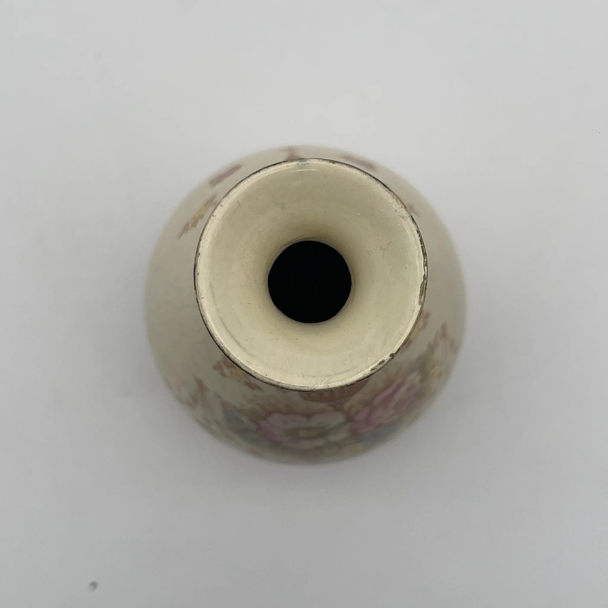 【アンティーク】 フラワーベース (花瓶) / Crown Devon (クラウンデボン) / Spring / 1910-1920年代 / 陶器 / イギリス / 銅板転写, 手彩色 金彩