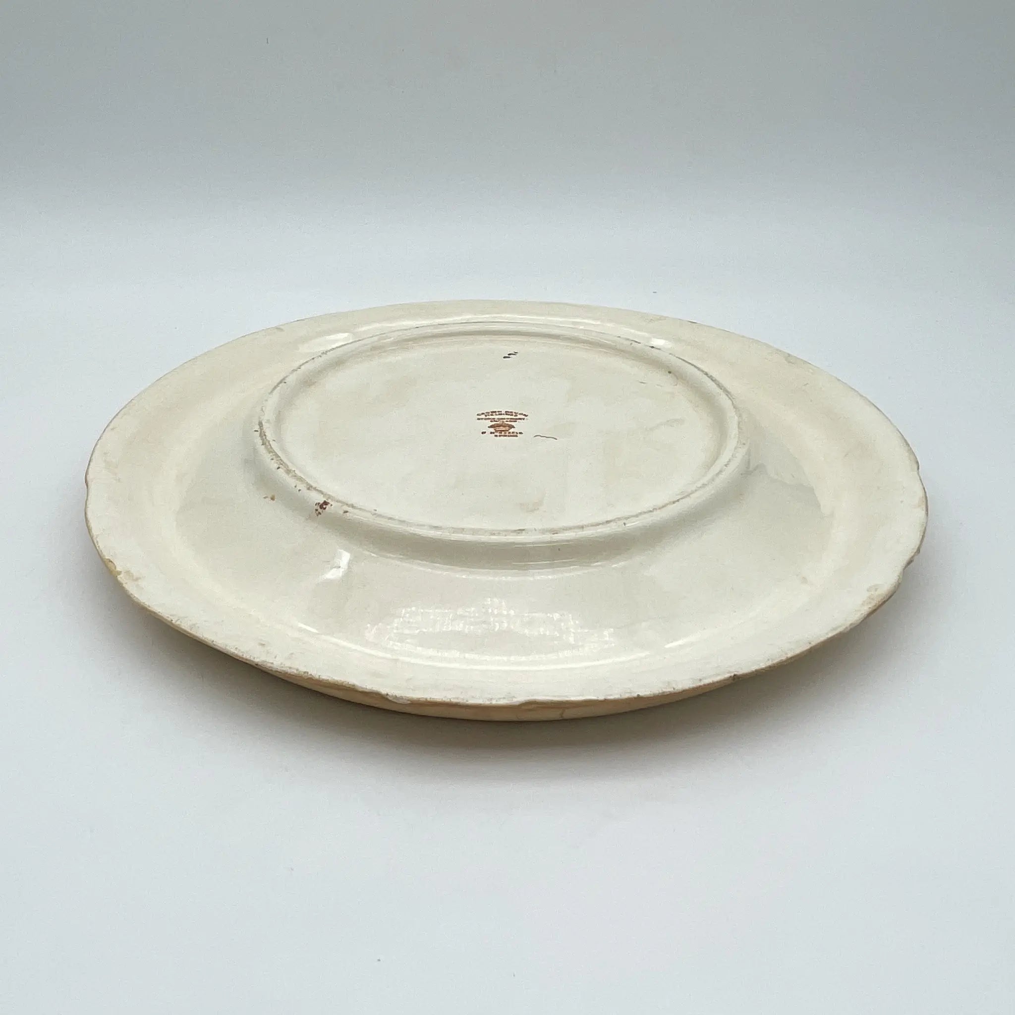 【アンティーク】 チーズスタンド (ケーキスタンド) / Crown Devon (クラウンデボン) / Spring / 1910-1920年代 / 陶器 / イギリス / 銅板転写, 手彩色 金彩