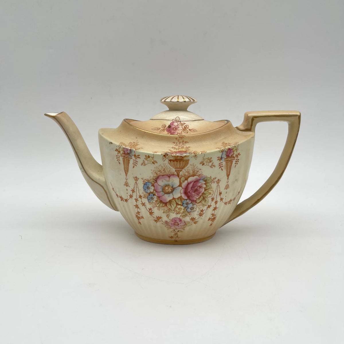イギリス アンティーク Crown Devon クラウンデボン チュリーン Crown Devon (クラウンデボン) / ティーポット / Spring / 1910-1920