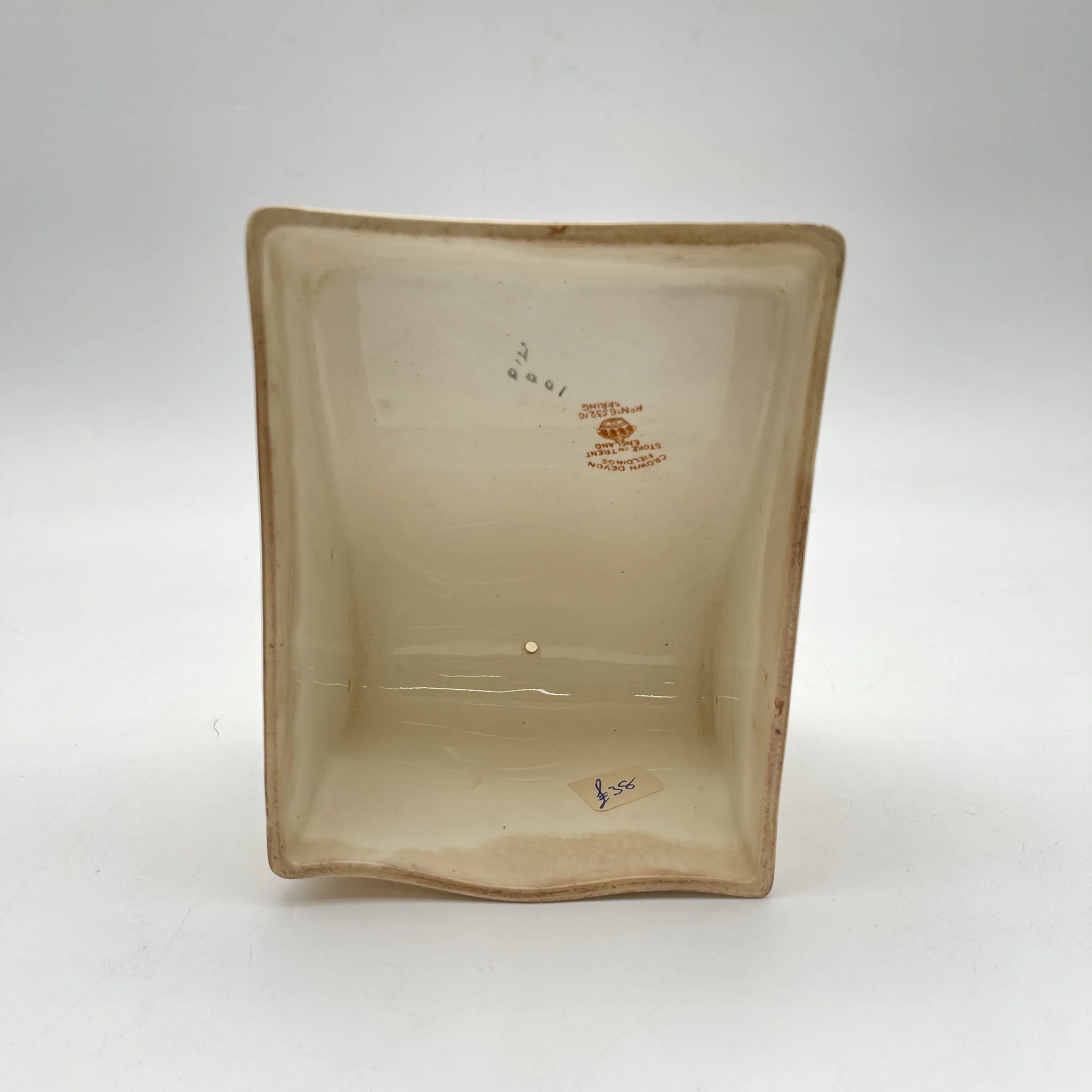 【アンティーク】 チーズ・バターディッシュ (チーズ・バターケース) / Crown Devon (クラウンデボン) / Spring / 1910-1920年代 / 陶器 / イギリス / 銅板転写, 手彩色 金彩