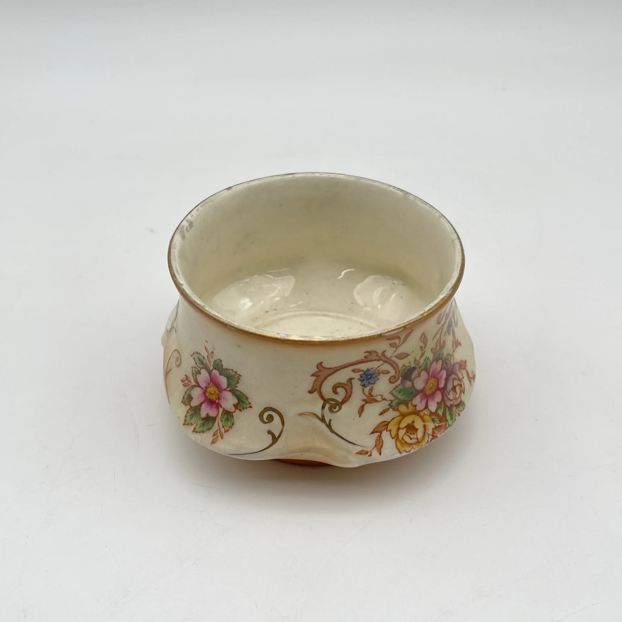 【古董】poplipot / Crown Ducal / Louis / 1910-1920年代（推测）/陶器/英国/铜板转印， 手工金彩铜板转印，手工金彩