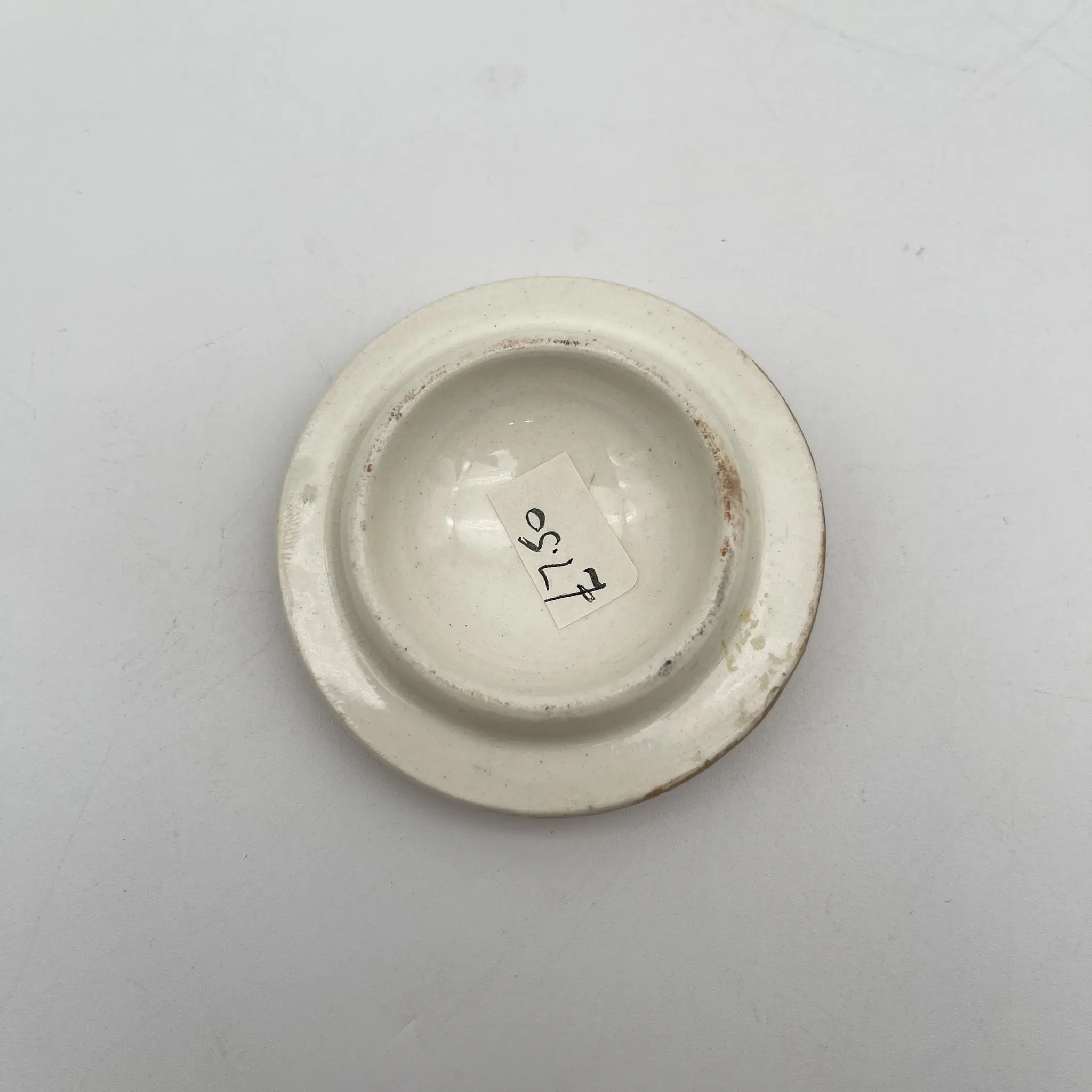 [Antique] Potpourri pot (trinket case) / Crown Devon / 1910-1920s (estimated) / Pottery / England / Copper plate transfer, hand-colored gold