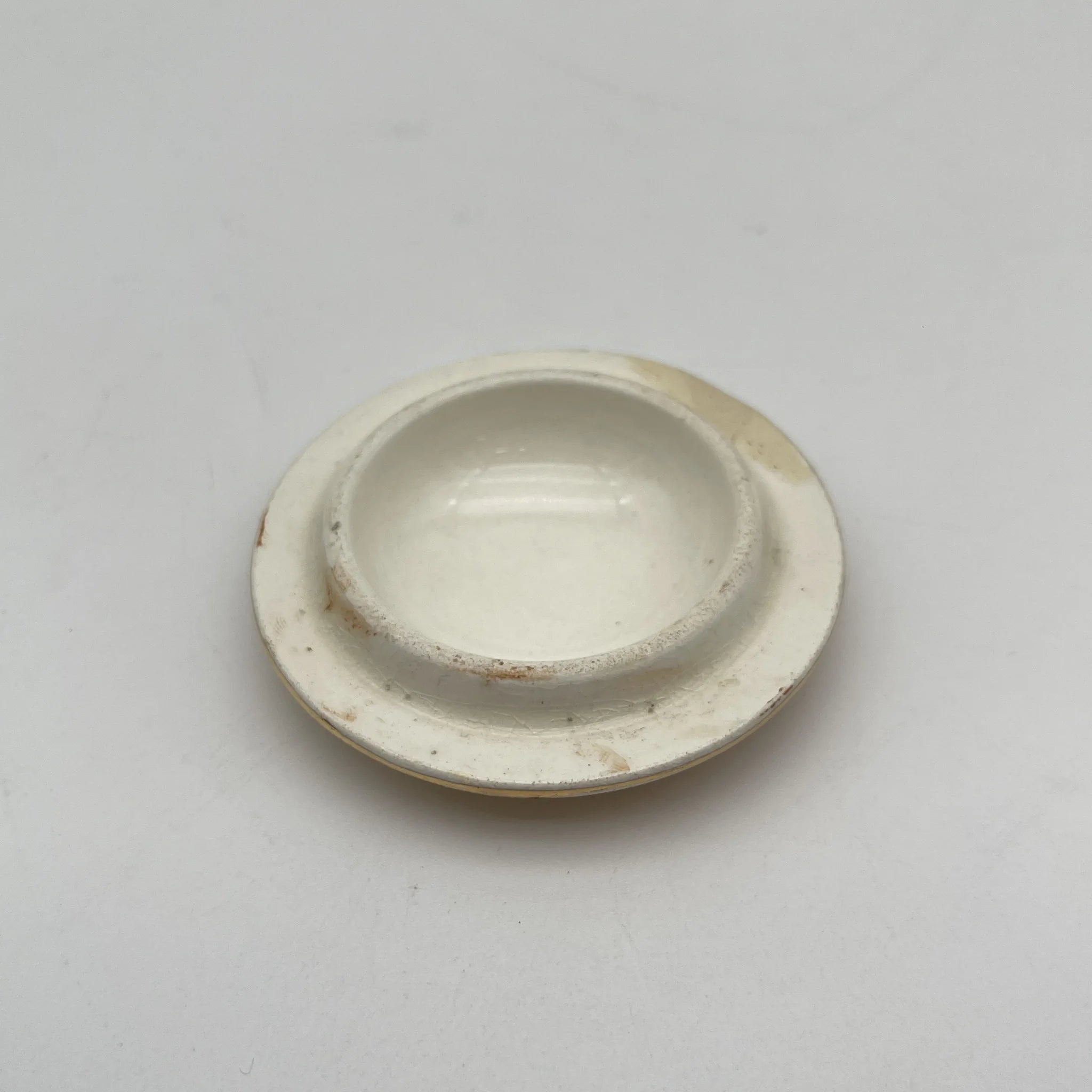 【古董】小罐/ Crown Devon / 1910-1920年代（推测）/陶器/英国/铜板转印，手工金彩