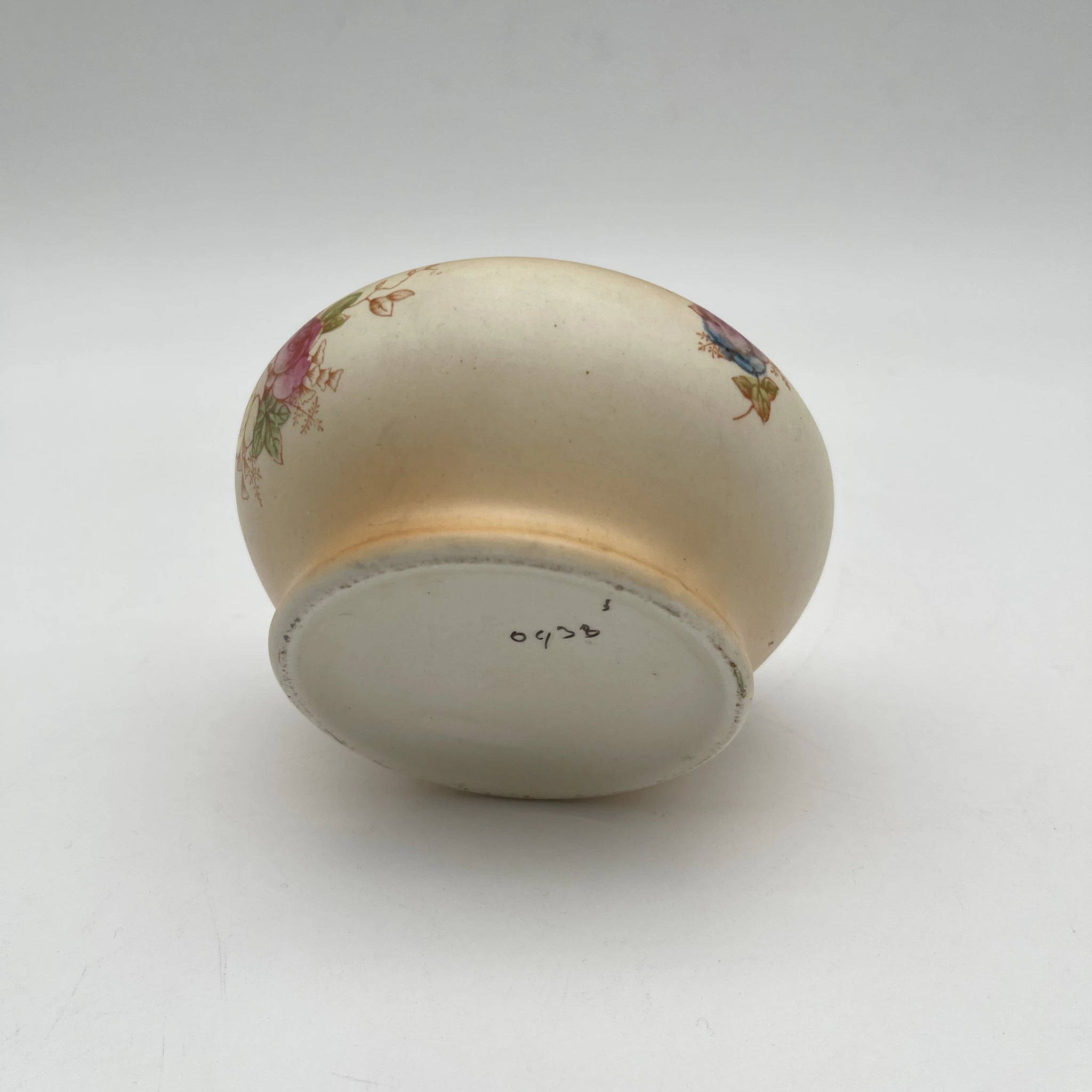 [Antique] Potpourri pot (trinket case, without lid) / Crown Devon / 1910-1920s (estimated) / Pottery / England / Copper plate transfer, hand-colored gold