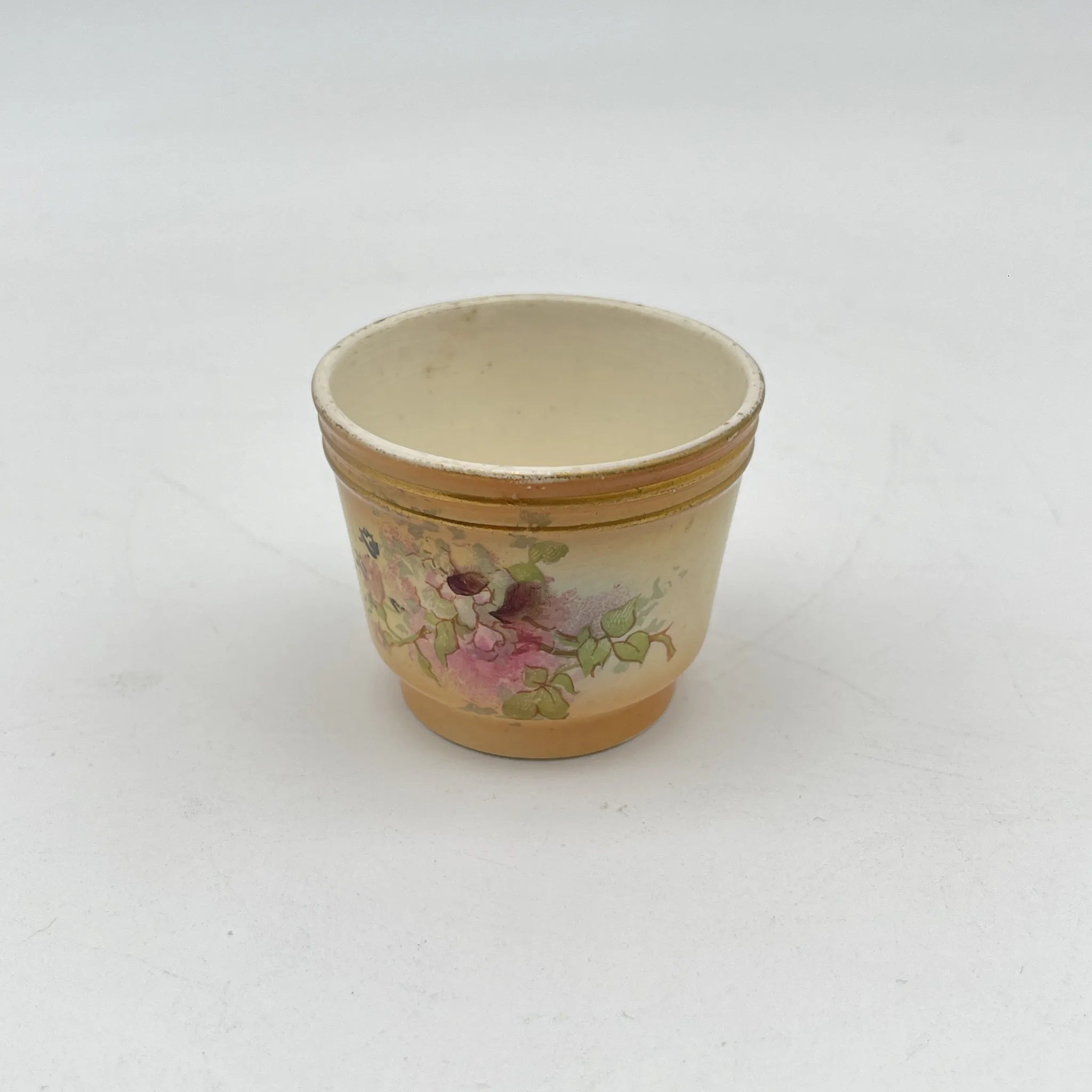 【アンティーク】 調味料入れ3P＋スタンド付 / Crown Devon (クラウンデボン) / Spring / 1910-1920年代 / 陶器 / イギリス / ソルトシェーカー, ペッパーポット, マスタードポット