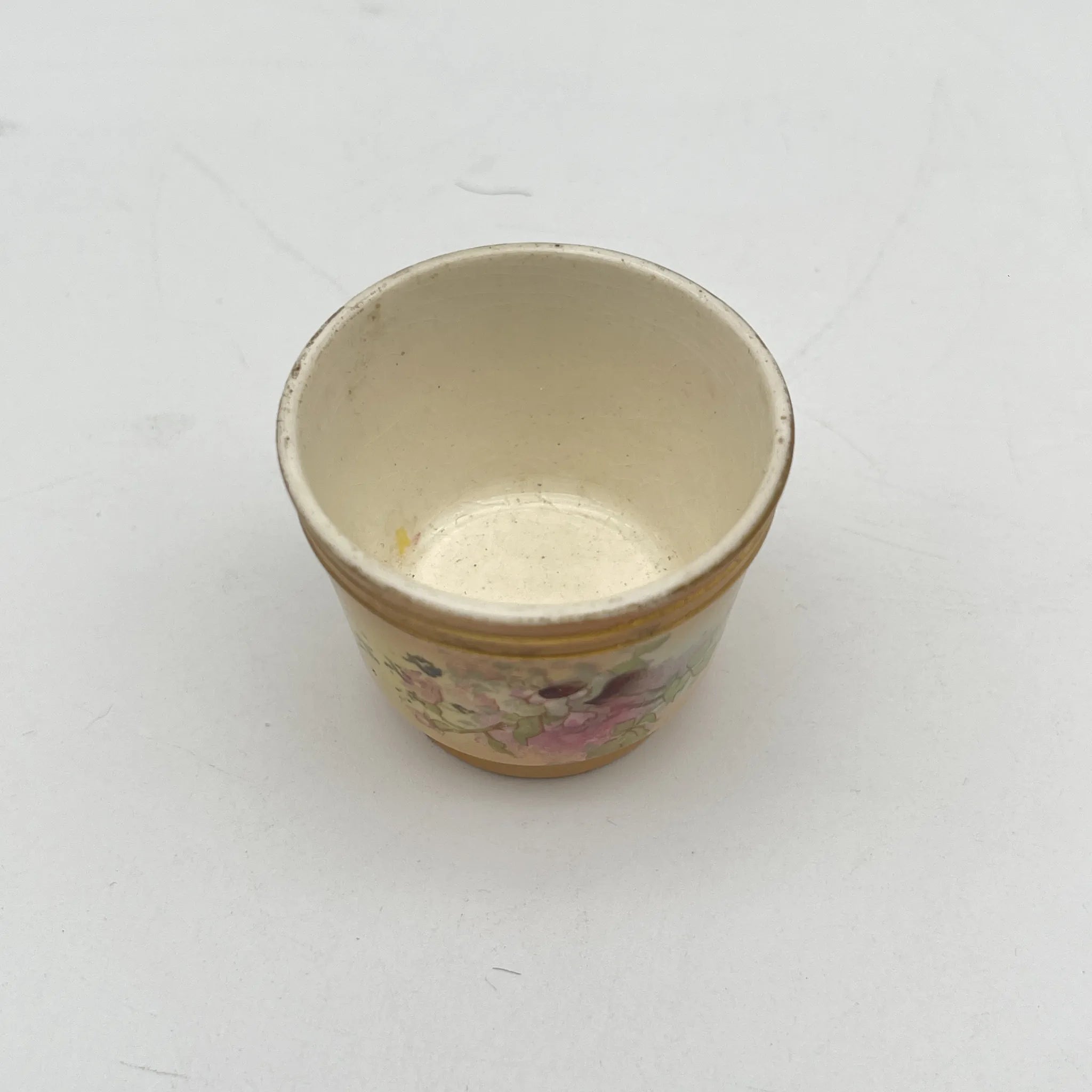 【アンティーク】 調味料入れ3P＋スタンド付 / Crown Devon (クラウンデボン) / Spring / 1910-1920年代 / 陶器 / イギリス / ソルトシェーカー, ペッパーポット, マスタードポット