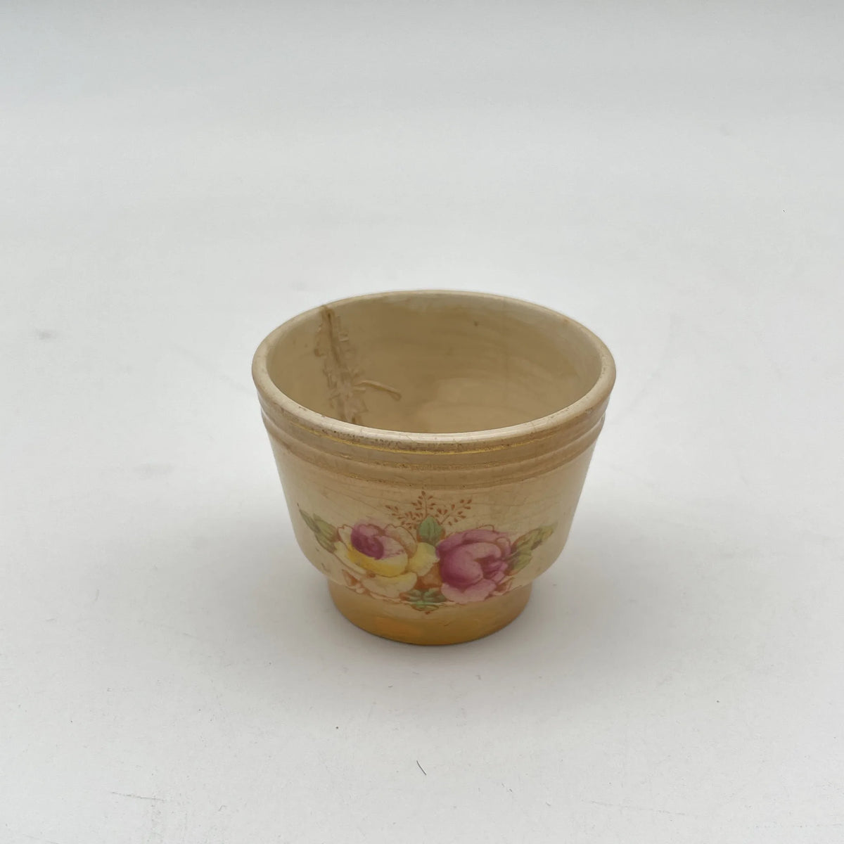 Crown Devon / Egg stand 2P / 1910-1920s / Pottery / England / Hand painted, floral pattern, British antique, retro, display, kitchen goods / [Antique]