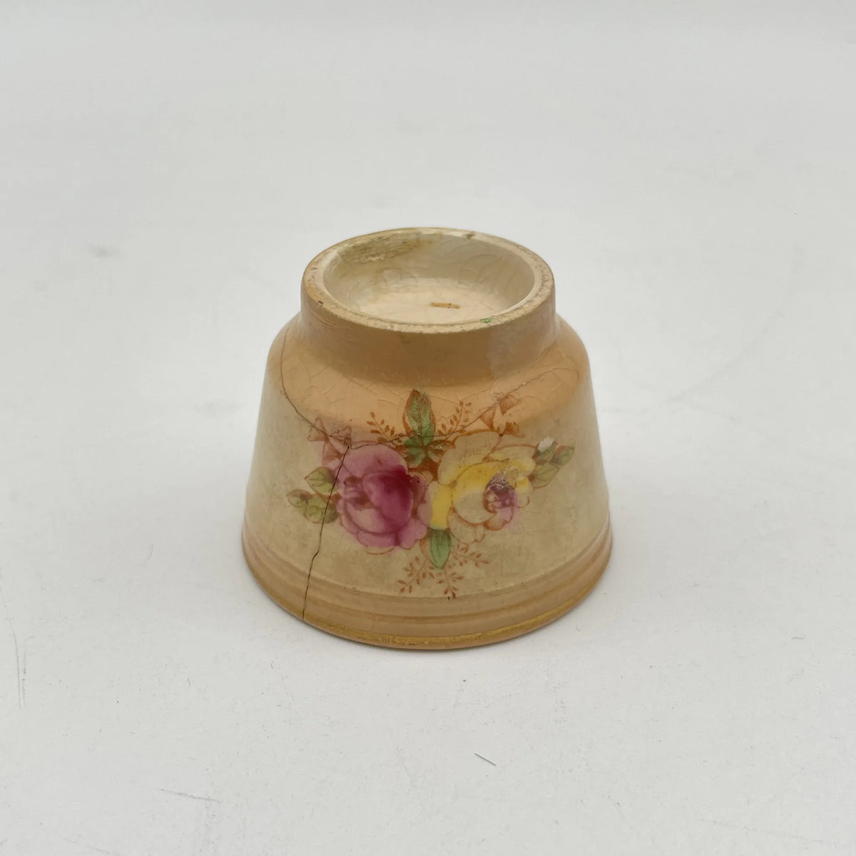 Crown Devon / Egg stand 2P / 1910-1920s / Pottery / England / Hand painted, floral pattern, British antique, retro, display, kitchen goods / [Antique]