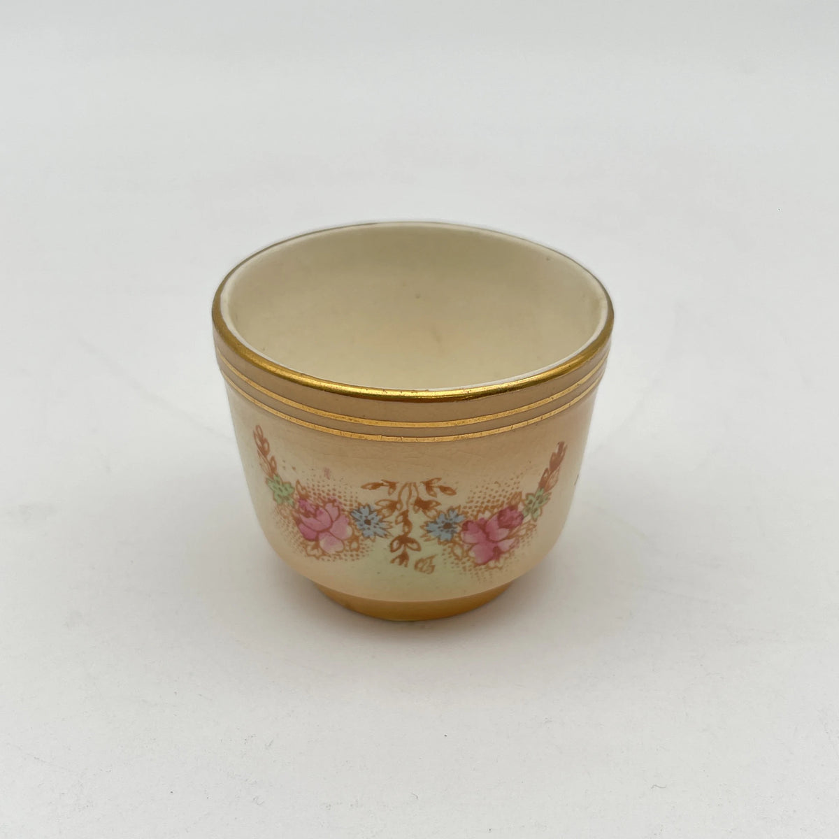 Crown Devon / Egg stand 2P / 1910-1920s / Pottery / England / Hand painted, floral pattern, British antique, retro, display, kitchen goods / [Antique]