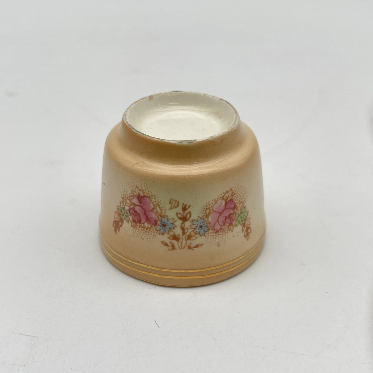 Crown Devon / Egg stand 2P / 1910-1920s / Pottery / England / Hand painted, floral pattern, British antique, retro, display, kitchen goods / [Antique]