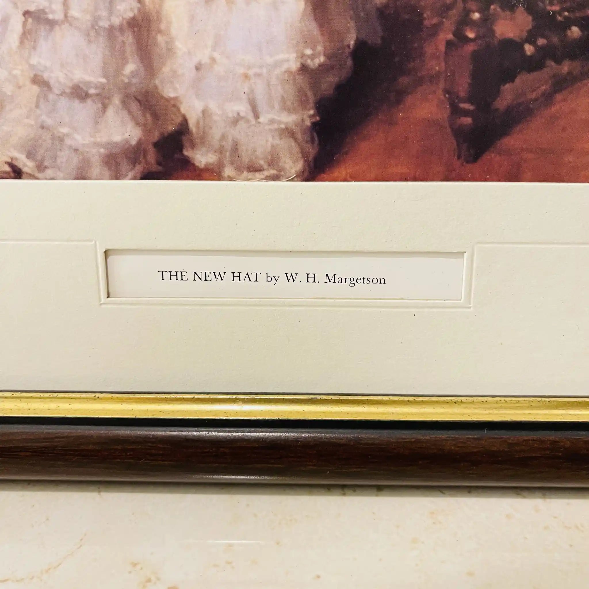 【アート/装飾品】 絵画 / W.H.Margetson / 『THE NEW HAT』 / イギリス直輸入