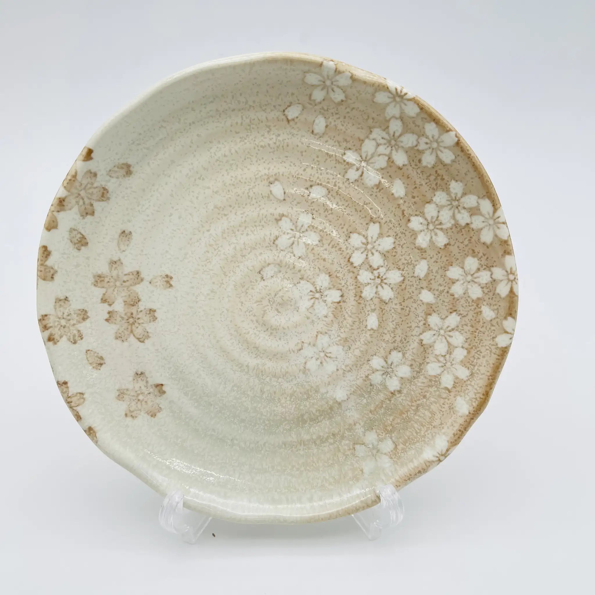 【リユース】 和皿揃 5P / 竹斎 / 三彩亭 花みずき / 日本 / 箱付き