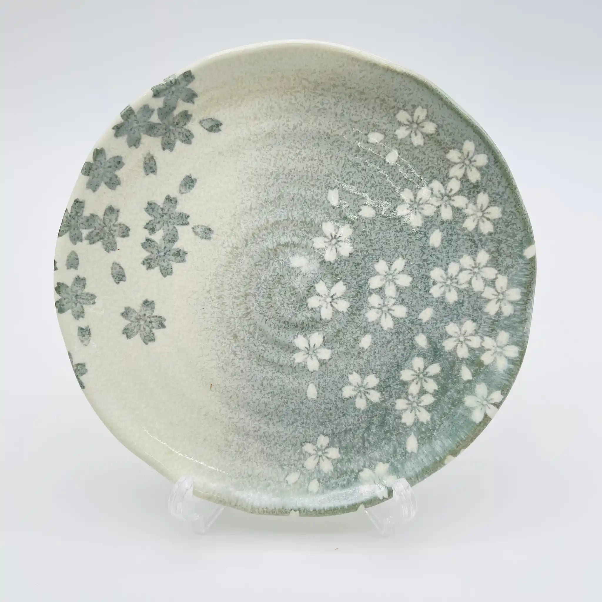 【リユース】 和皿揃 5P / 竹斎 / 三彩亭 花みずき / 日本 / 箱付き