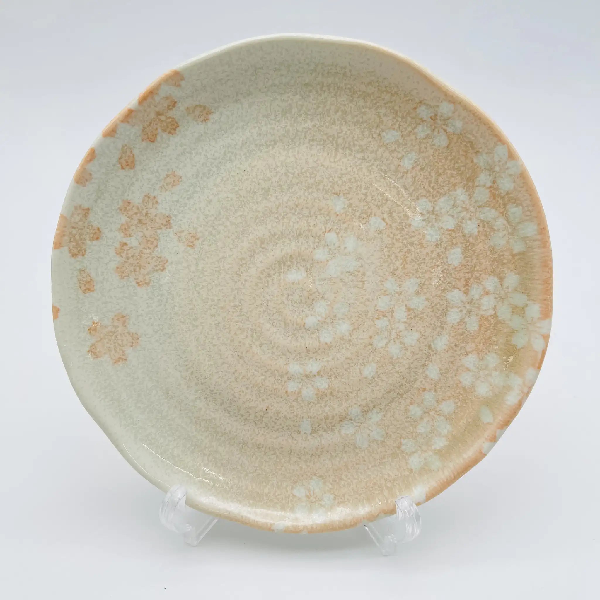 【リユース】 和皿揃 5P / 竹斎 / 三彩亭 花みずき / 日本 / 箱付き