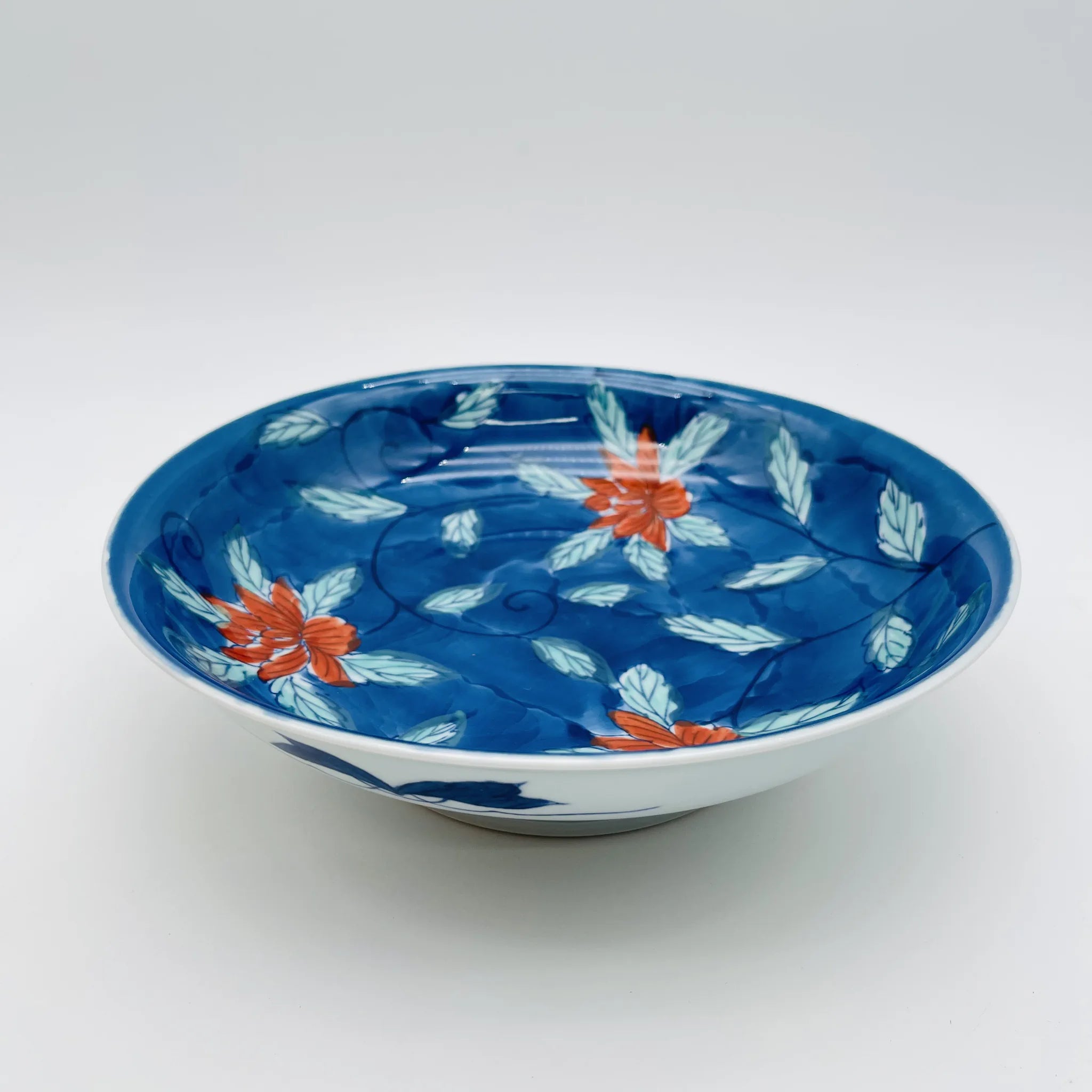 【リユース】 菓子鉢 / 崋山作 / 有田焼 染錦牡丹唐草 / 日本 / 箱付き