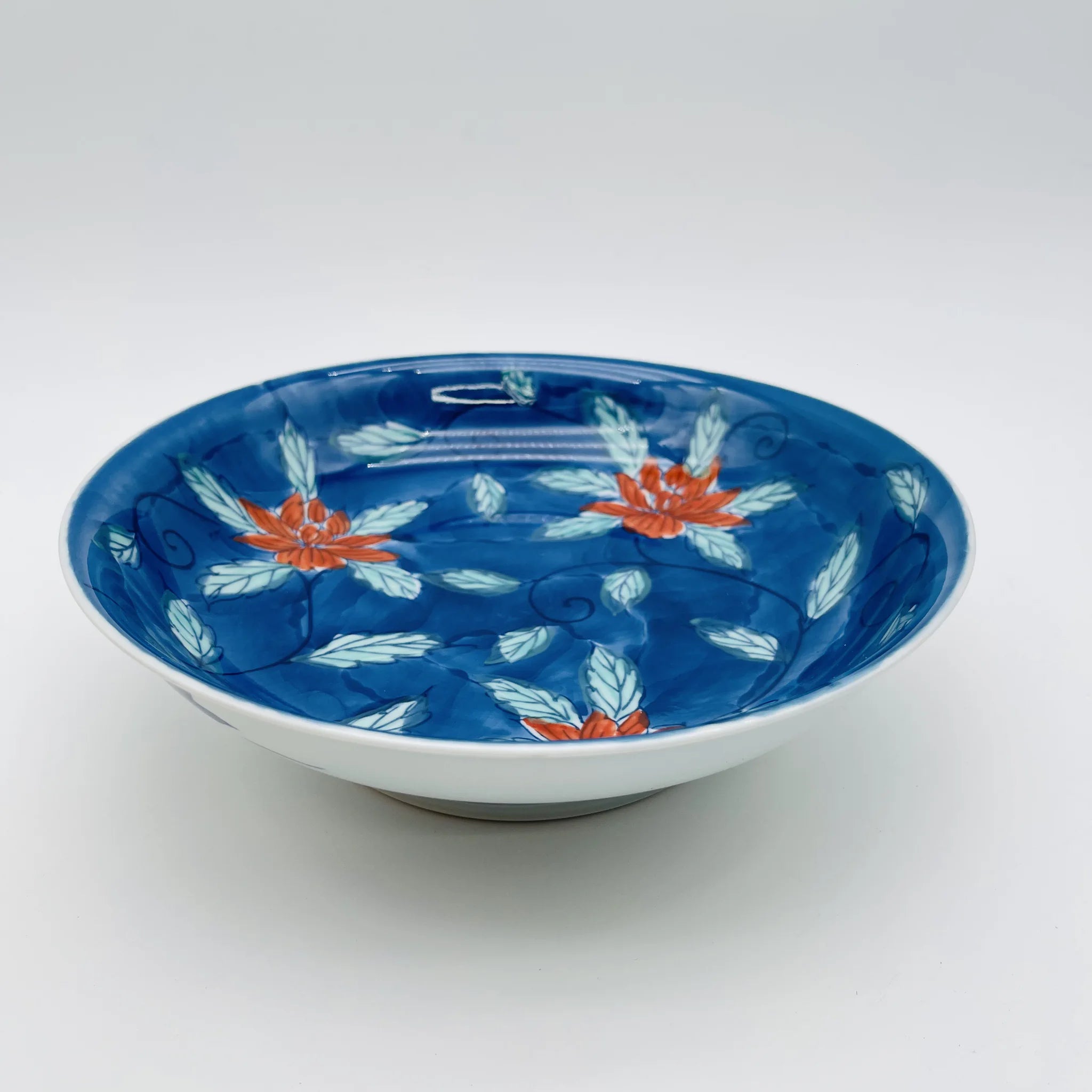 【リユース】 菓子鉢 / 崋山作 / 有田焼 染錦牡丹唐草 / 日本 / 箱付き