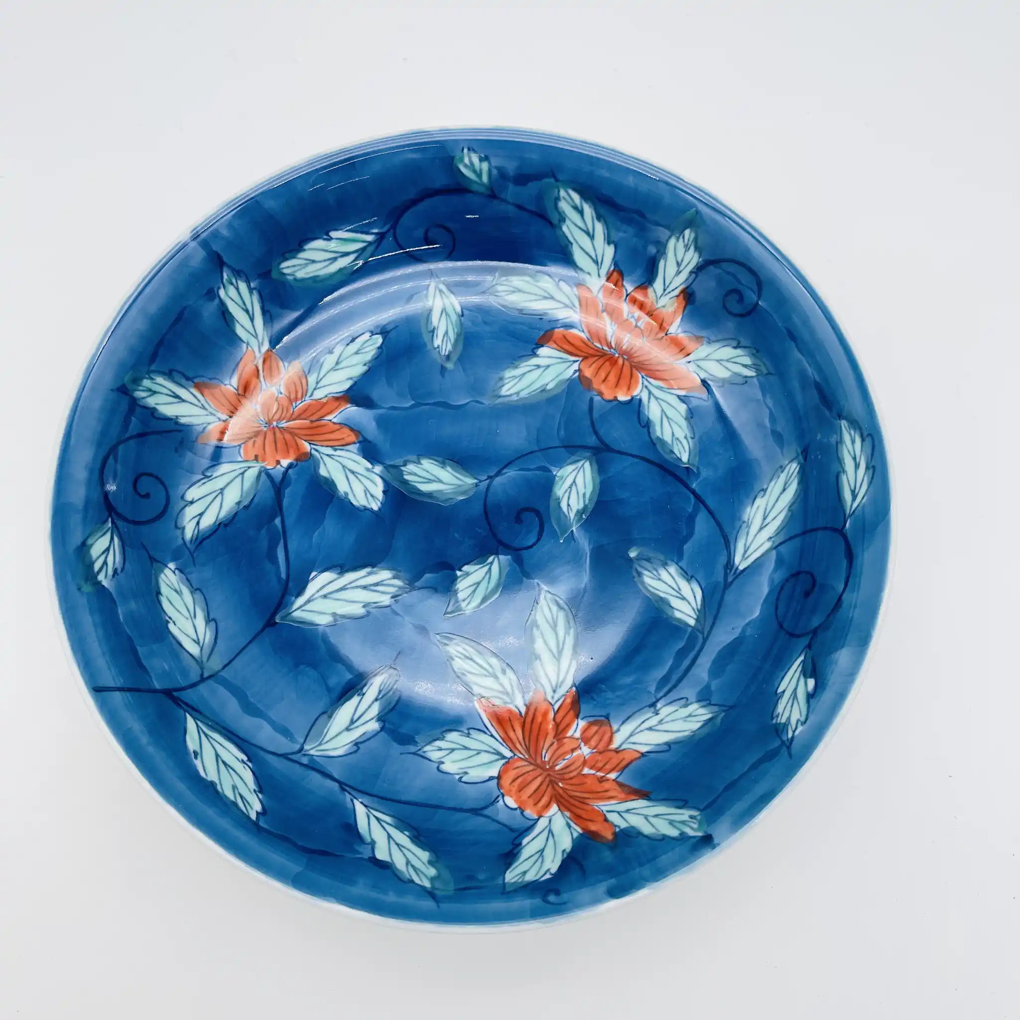 【リユース】 菓子鉢 / 崋山作 / 有田焼 染錦牡丹唐草 / 日本 / 箱付き