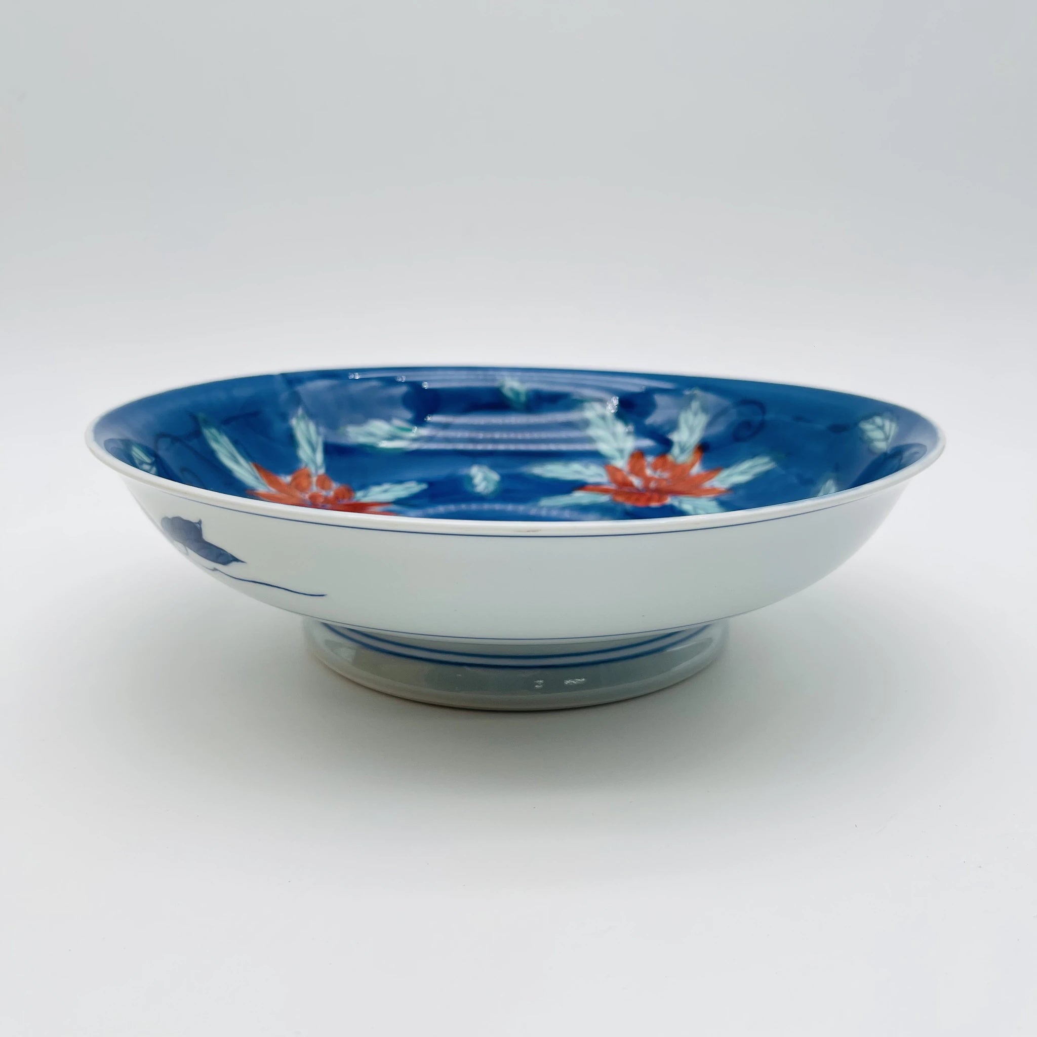 【リユース】 菓子鉢 / 崋山作 / 有田焼 染錦牡丹唐草 / 日本 / 箱付き