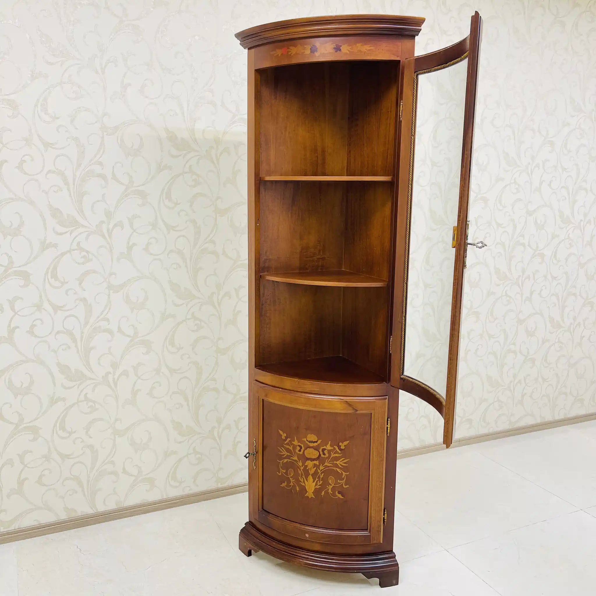 【アンティーク】 コーナーキャビネット