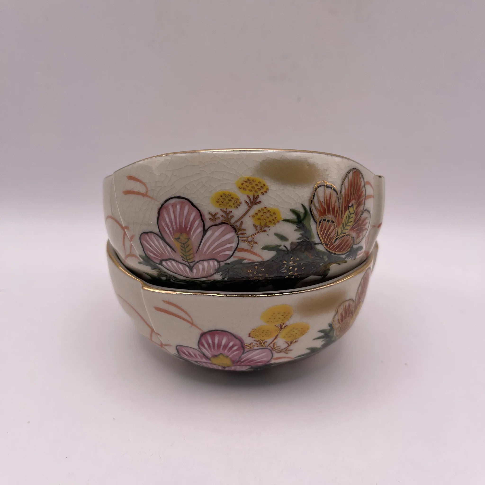 【骨董品】 小鉢揃 5P / 美泉作 / 九谷焼 / 日本 / 未使用