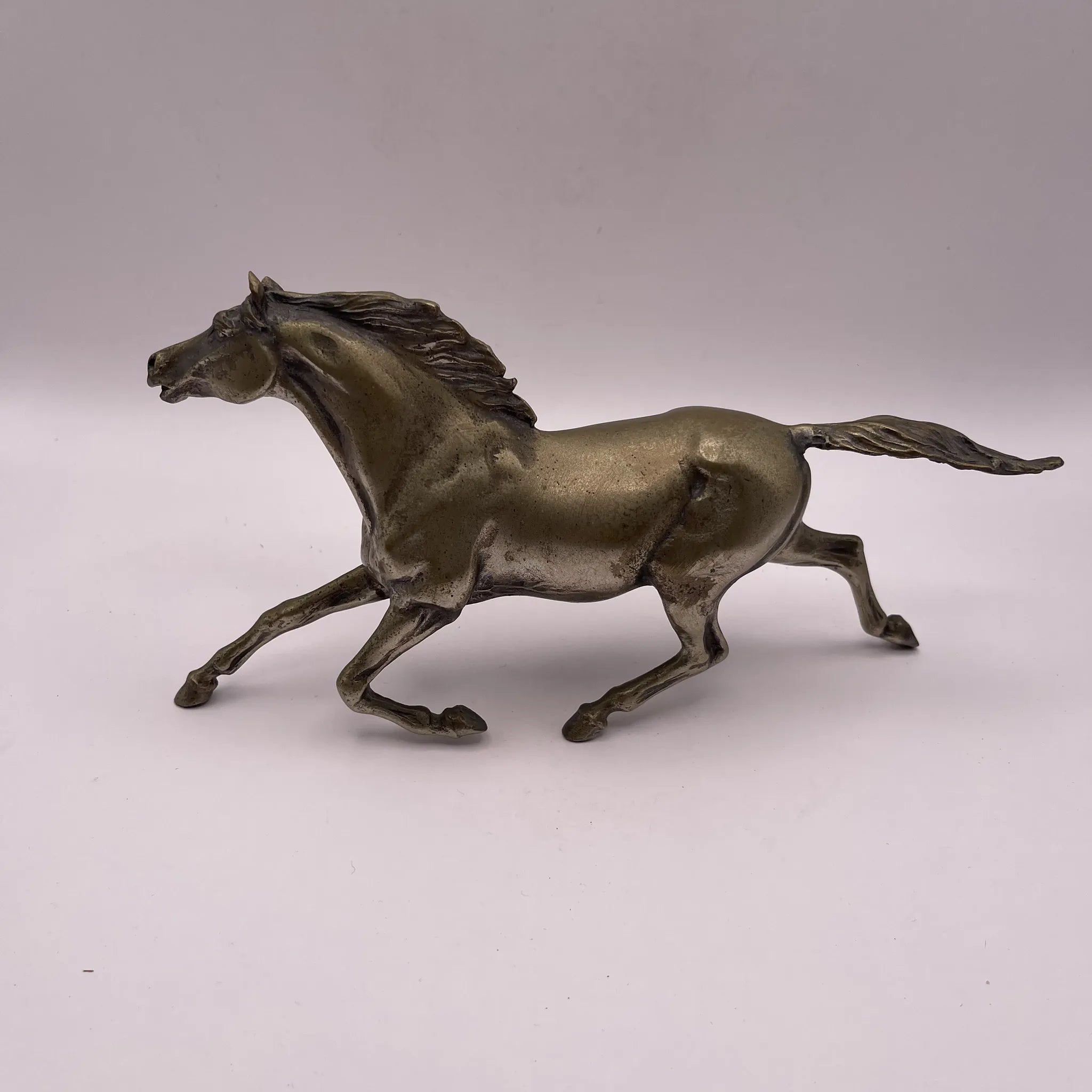 【リユース】 駿馬 / 高岡銅器 / 須賀月芳 / ニッケルシルバー / 日本 / 箱付き