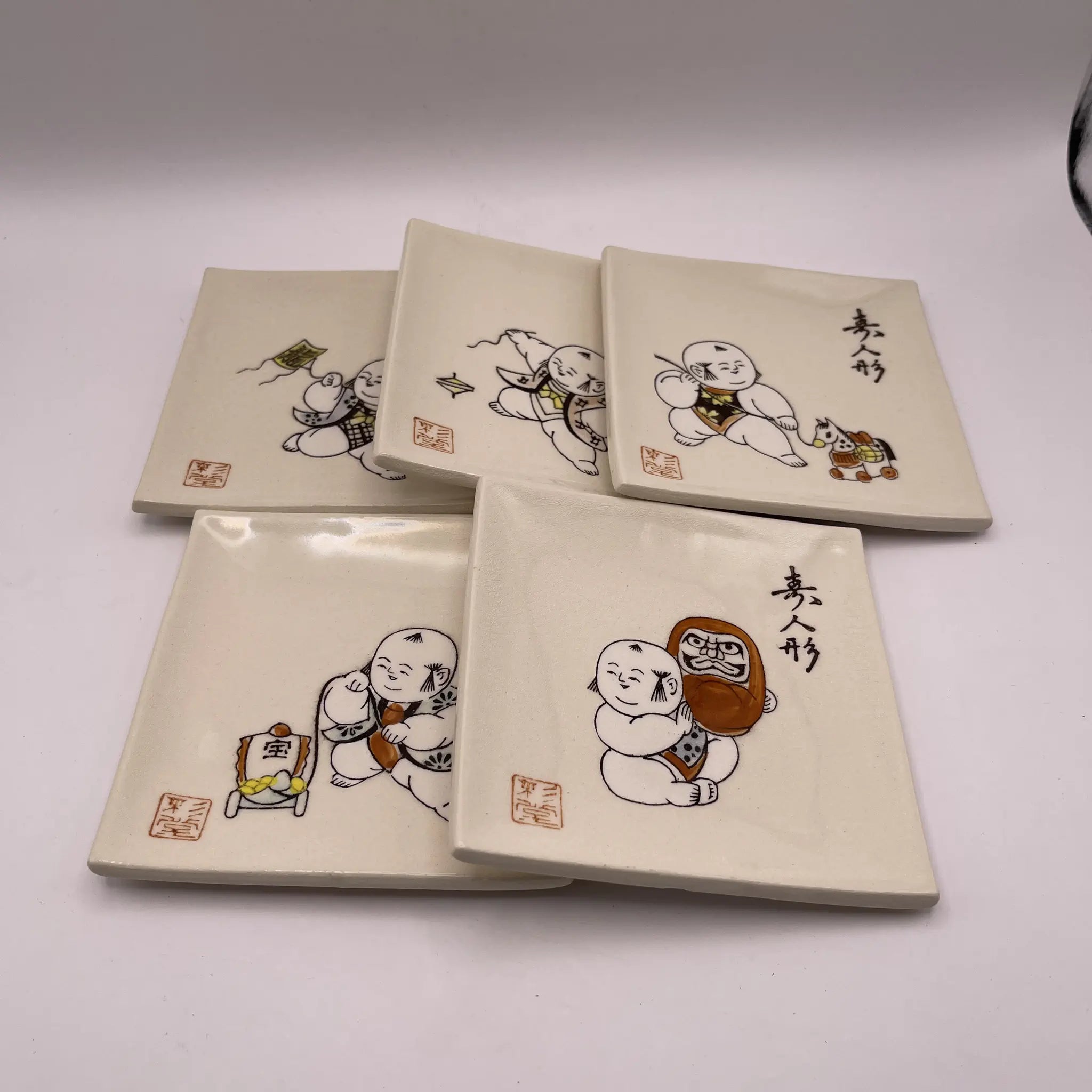 【リユース】 果物揃 6P / 彩堂造 / 赤津焼 / 日本 / 箱付き