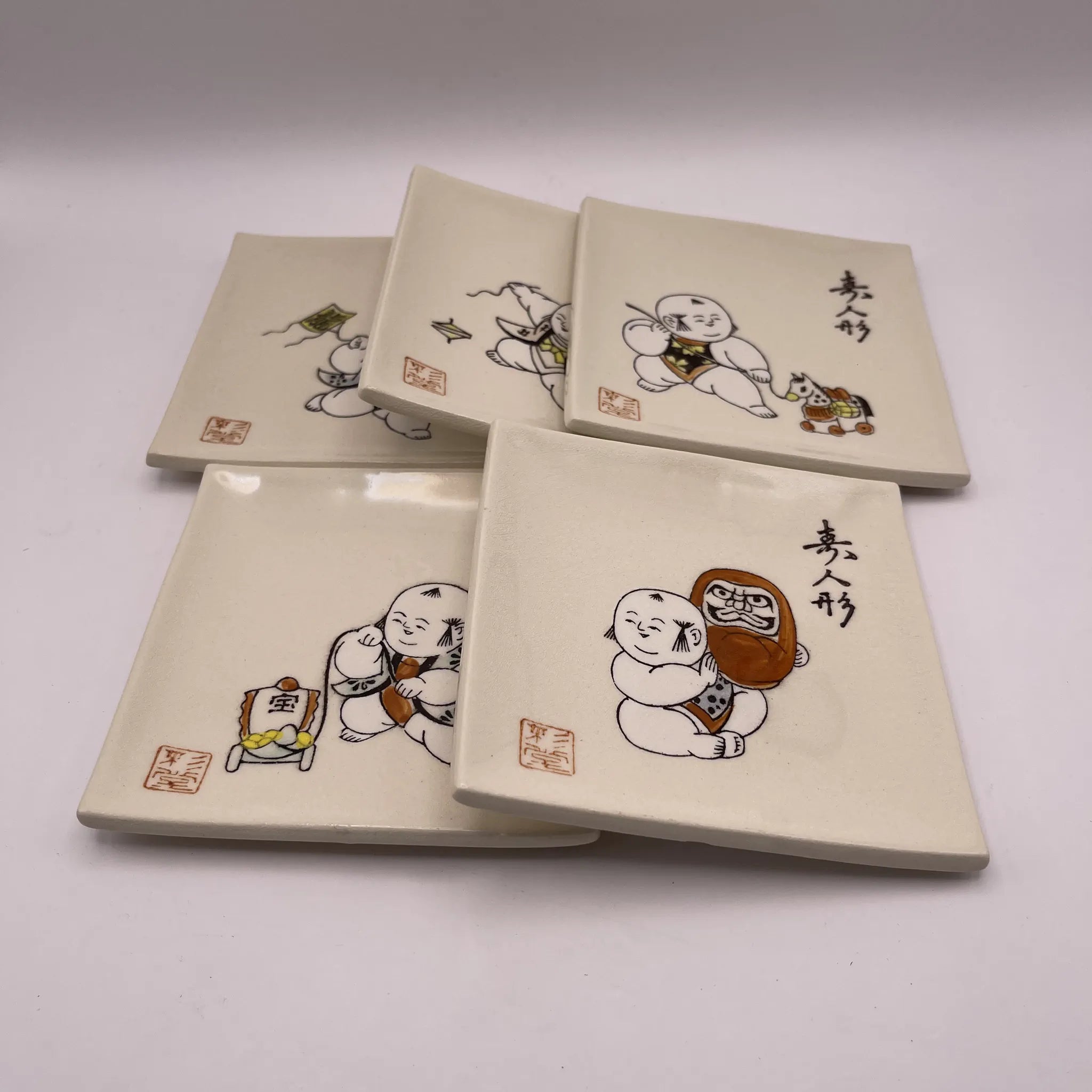 【リユース】 果物揃 6P / 彩堂造 / 赤津焼 / 日本 / 箱付き