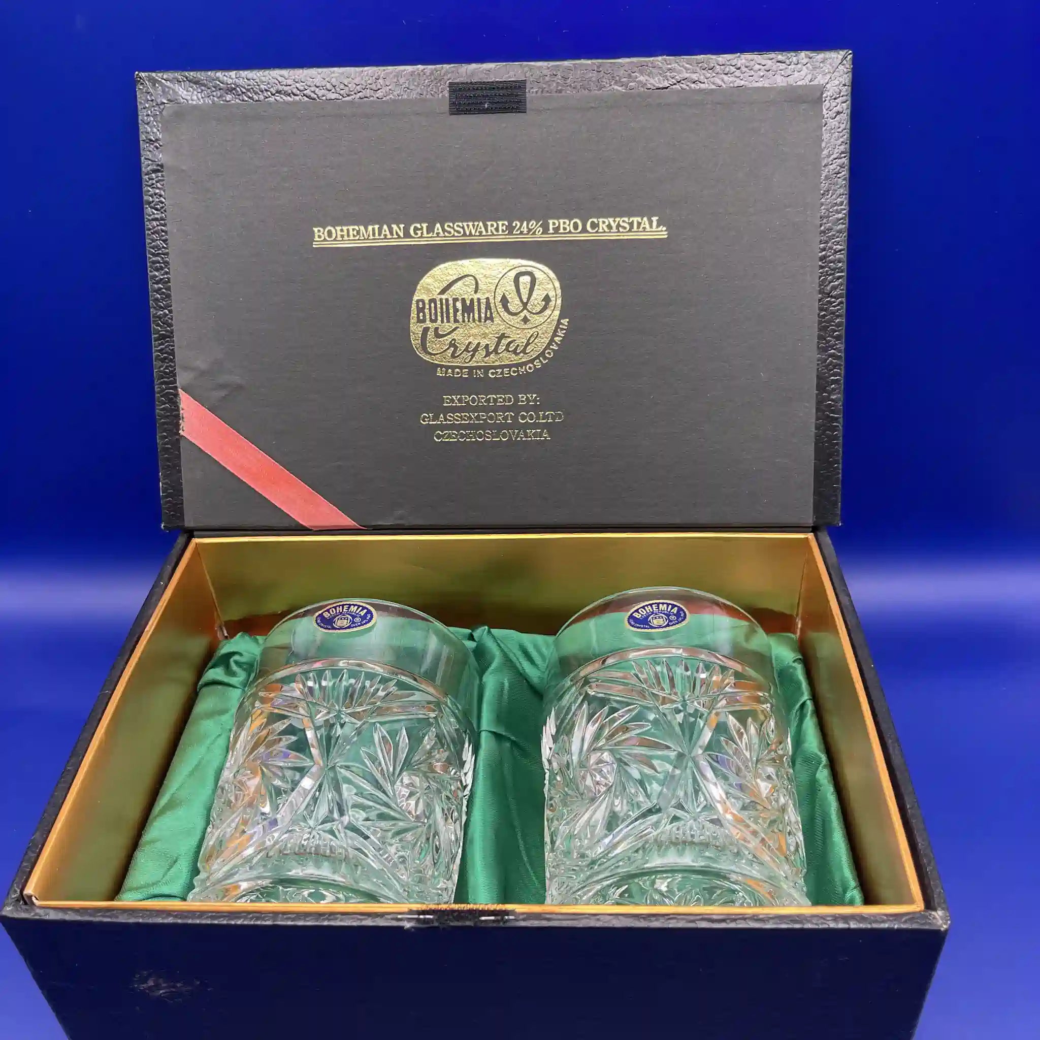 【リユース】 ロックグラス 6P / CRYSTALITE BOHEMIA（クリスタライト ボヘミア） / チェコ / 未使用 / 箱付き