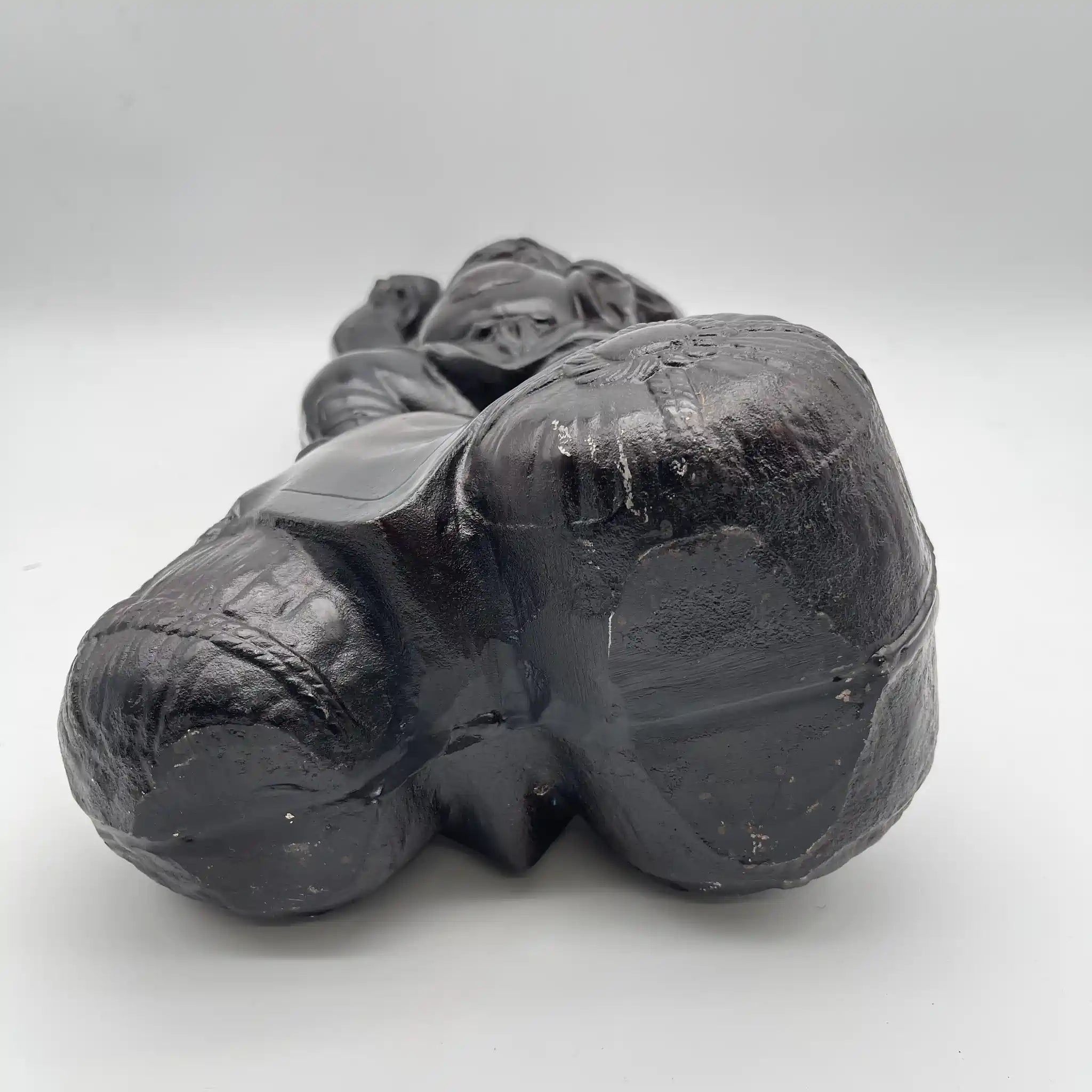 CX780 時代物【時代金工 信安 作】銅製「大黒天像」高19.7cm 重1.5kg