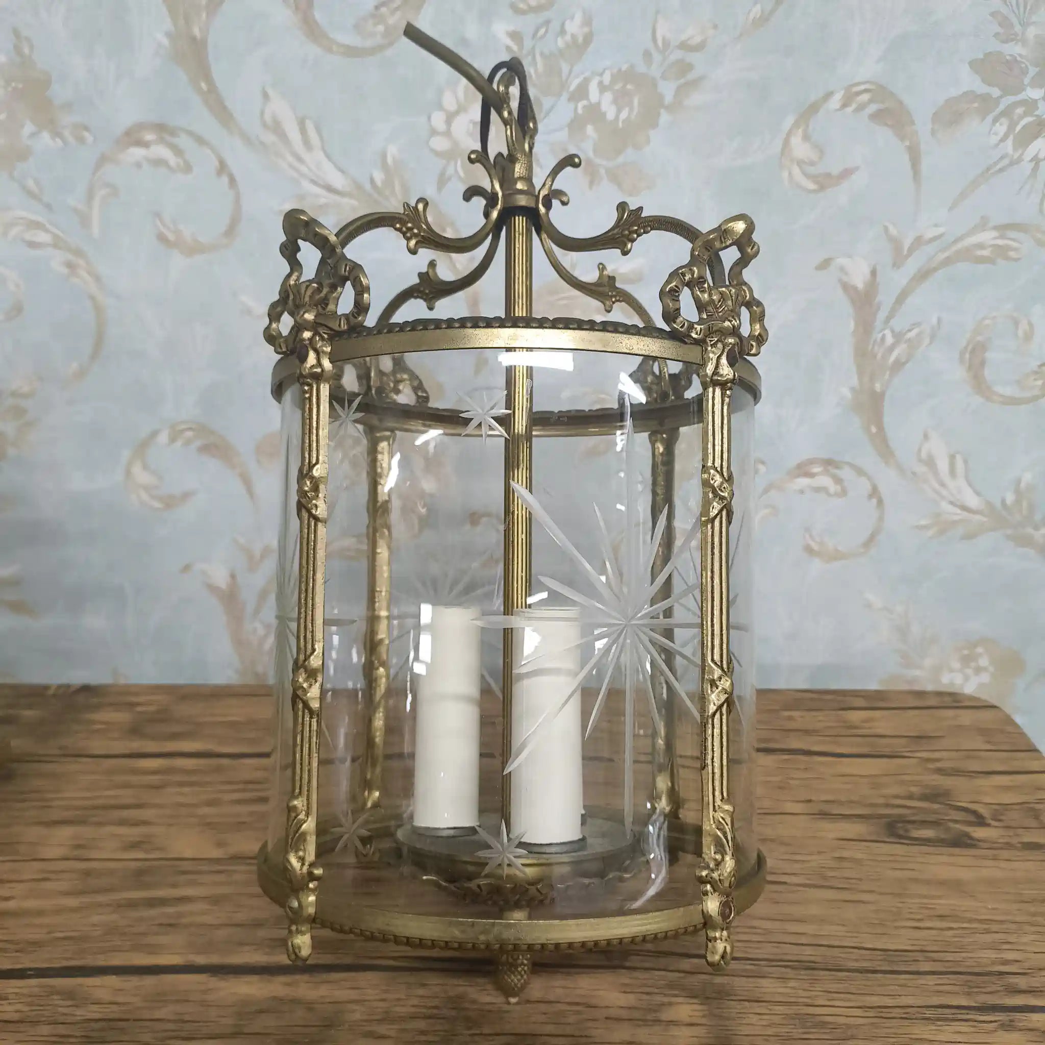 【ビンテージ】 ペンダントライト / ルイ16世様式 / 20世紀初頭 / 真鍮 / フランス / カットガラス