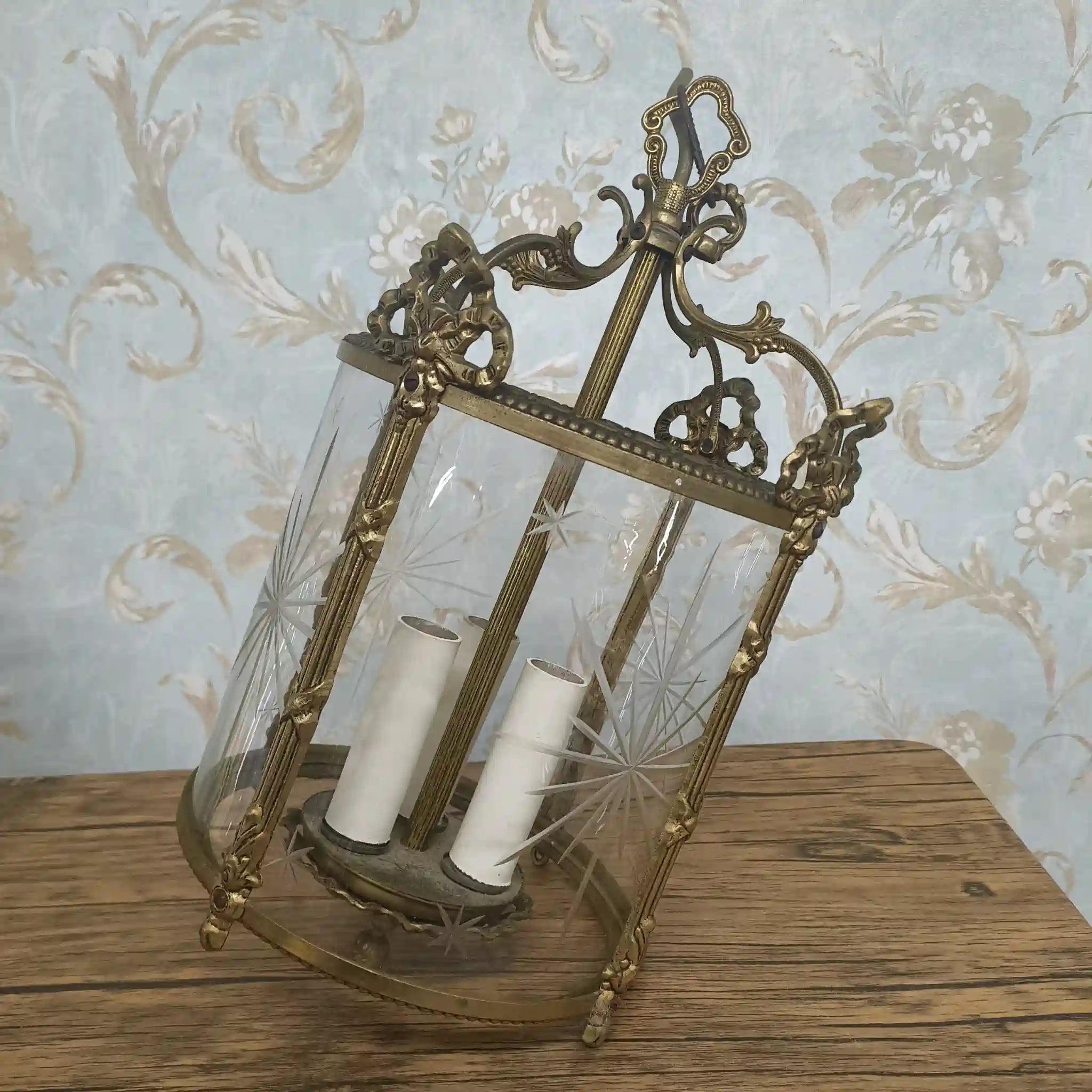 【ビンテージ】 ペンダントライト / ルイ16世様式 / 20世紀初頭 / 真鍮 / フランス / カットガラス