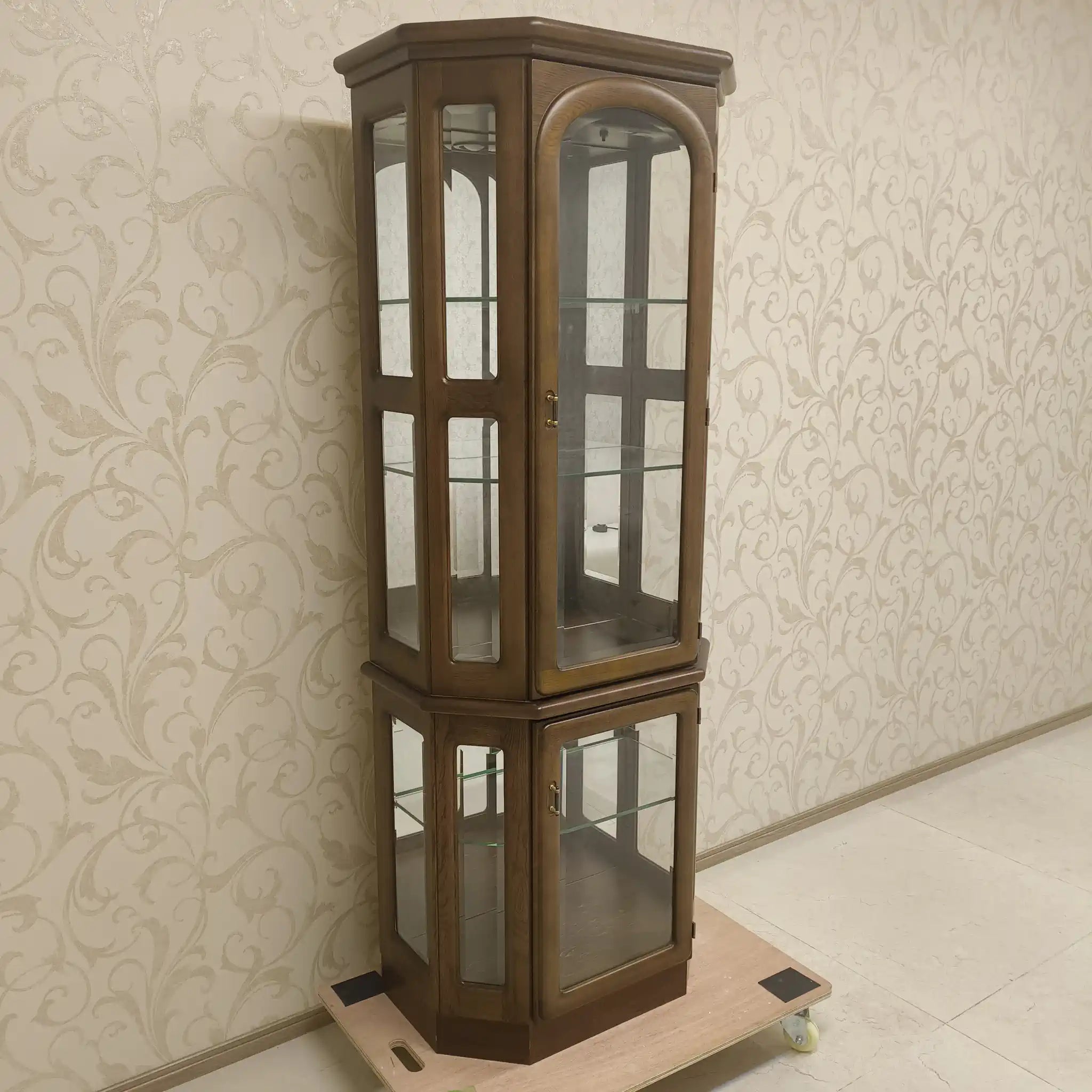 [Reuse] Glass showcase / Karimoku / HS2330MW / Natural wood / Japan / Molding decoration