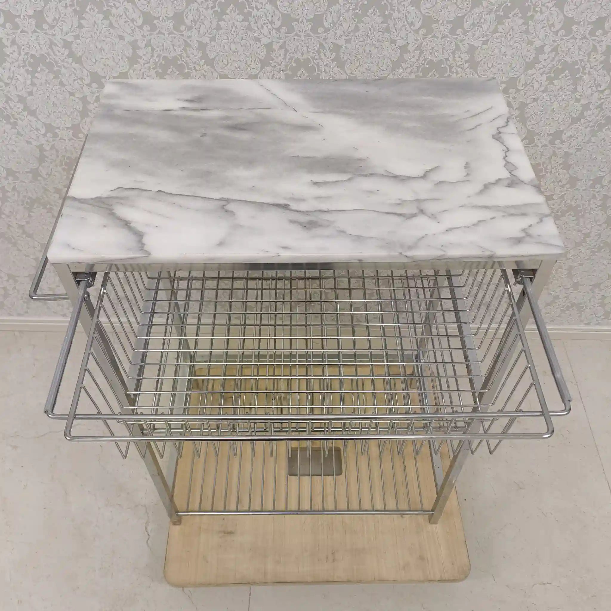 【リユース】 キッチンワゴン / ASPLUND (アスプルンド) / マーブルトップトローリーL / 2000年代 / 大理石 / 大理石天板 キッチンワゴン バスルームラック