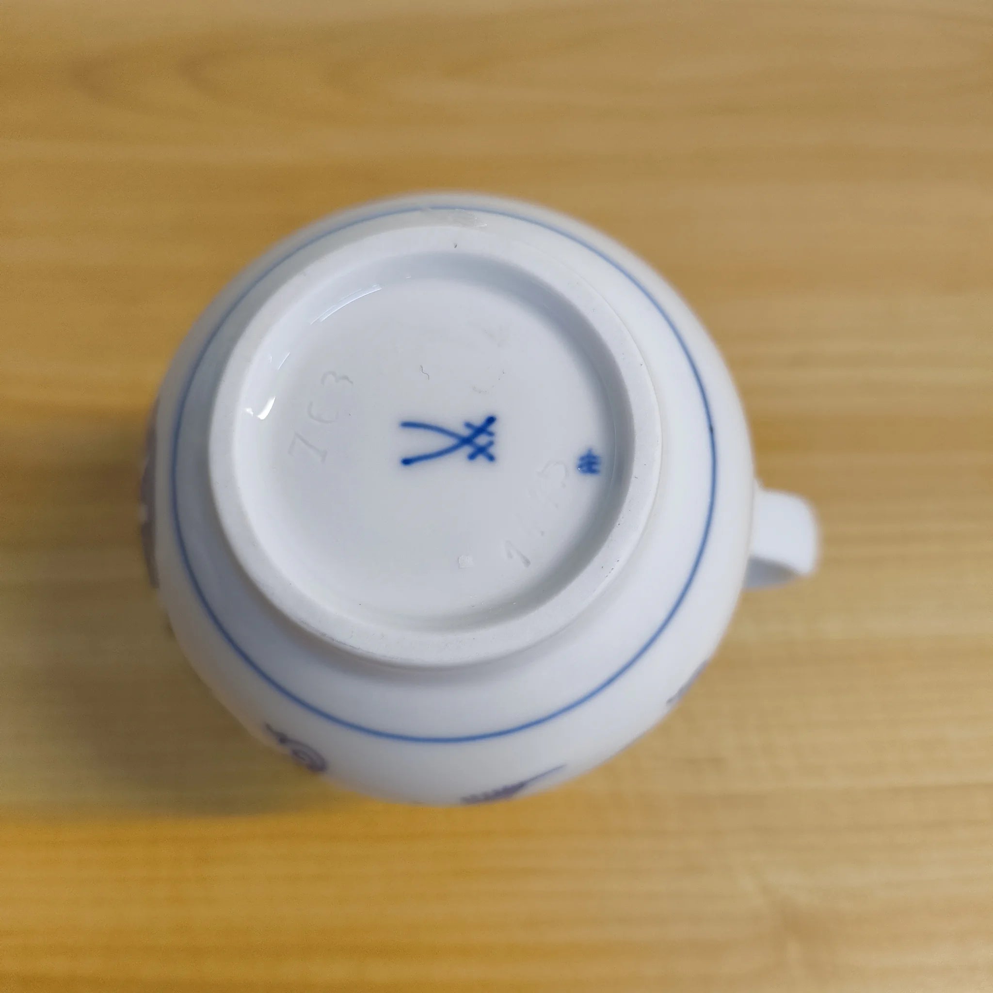 【リユース】 ティーセット (ティーポット, クリーマー, シュガーポット) / Meissen (マイセン) / Blue Onion / 推定20C後期 / 磁器 / ドイツ