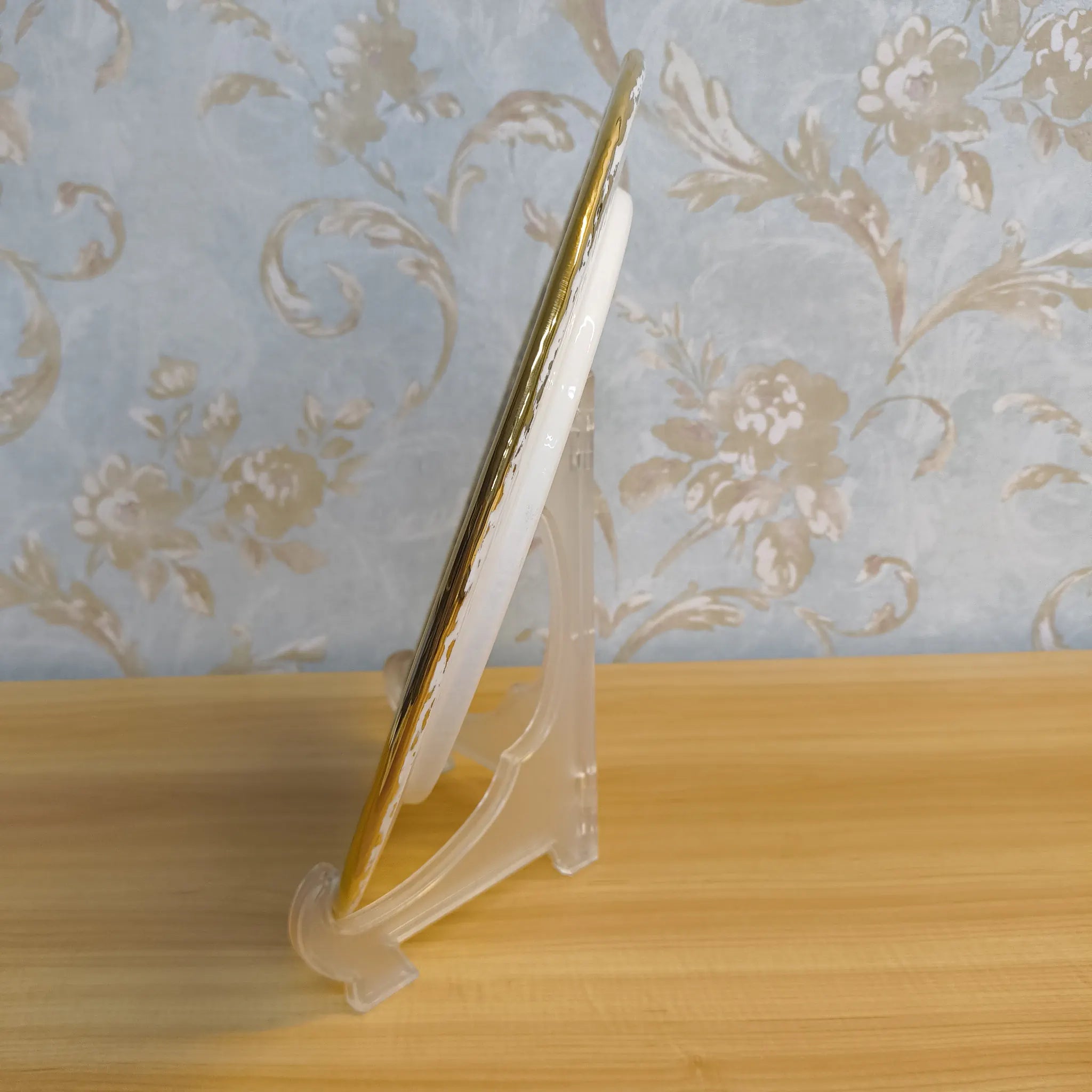 【リユース】 飾り皿 / Cearco (セアルコ) / 推定20C末 / 陶器 / スペイン / 飾り台付, エナメル彩色, 金彩