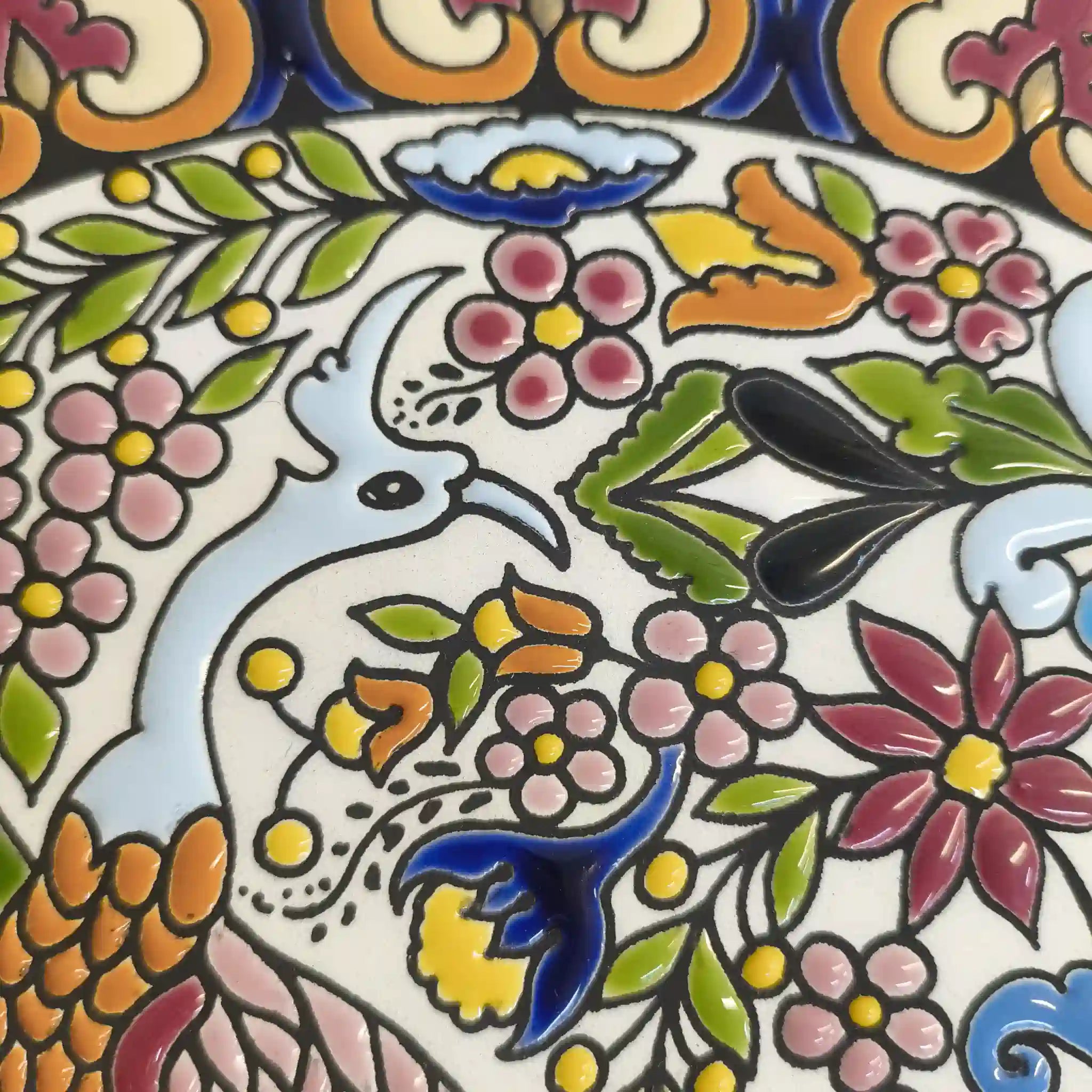 【リユース】 飾り皿 / Cearco (セアルコ) / 推定20C末 / 陶器 / スペイン / 飾り台付, エナメル彩色, 金彩