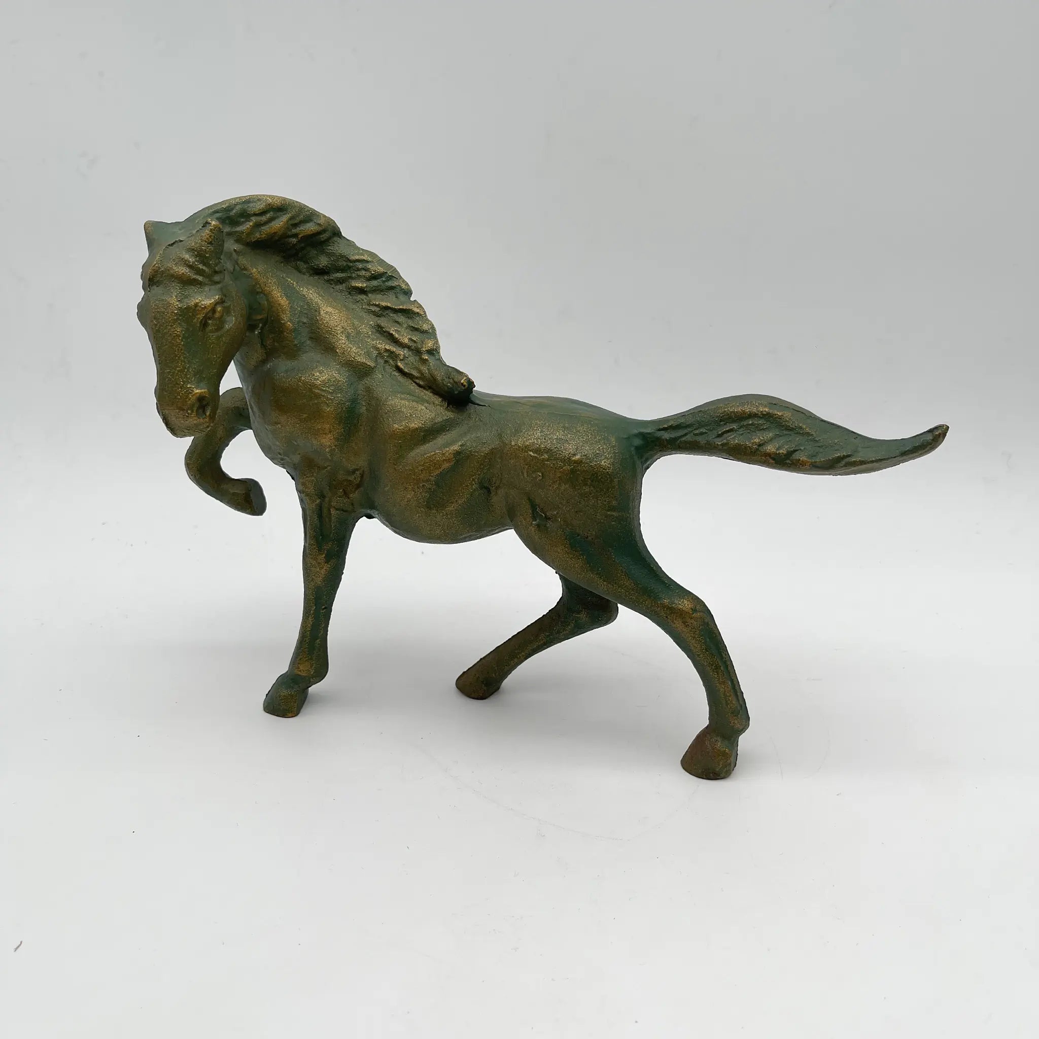 【リユース】 親仔馬ブロンズ像 / 高岡銅器 / 二口金一”母情”