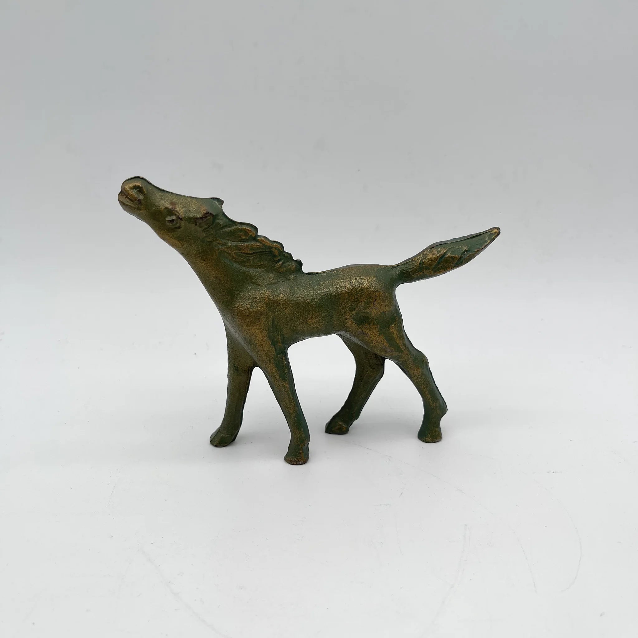 【リユース】 親仔馬ブロンズ像 / 高岡銅器 / 二口金一”母情”