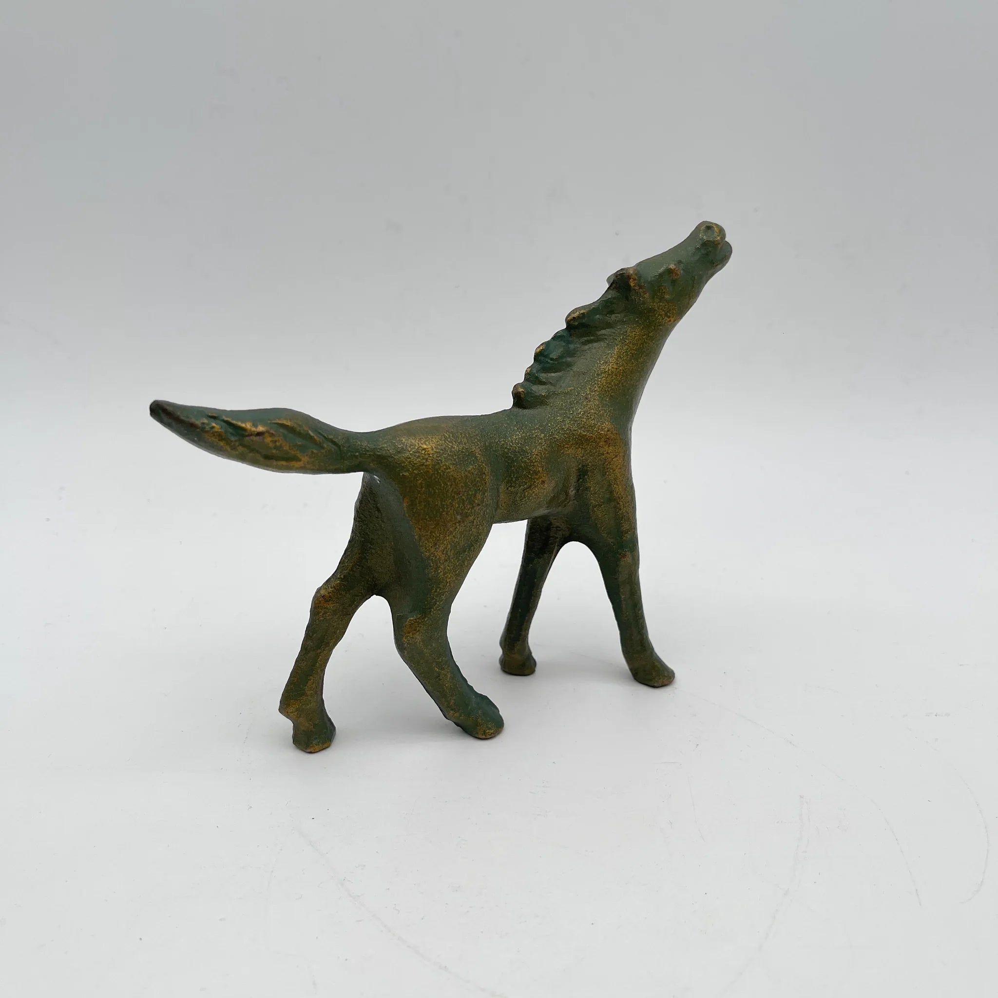 【リユース】 親仔馬ブロンズ像 / 高岡銅器 / 二口金一”母情”