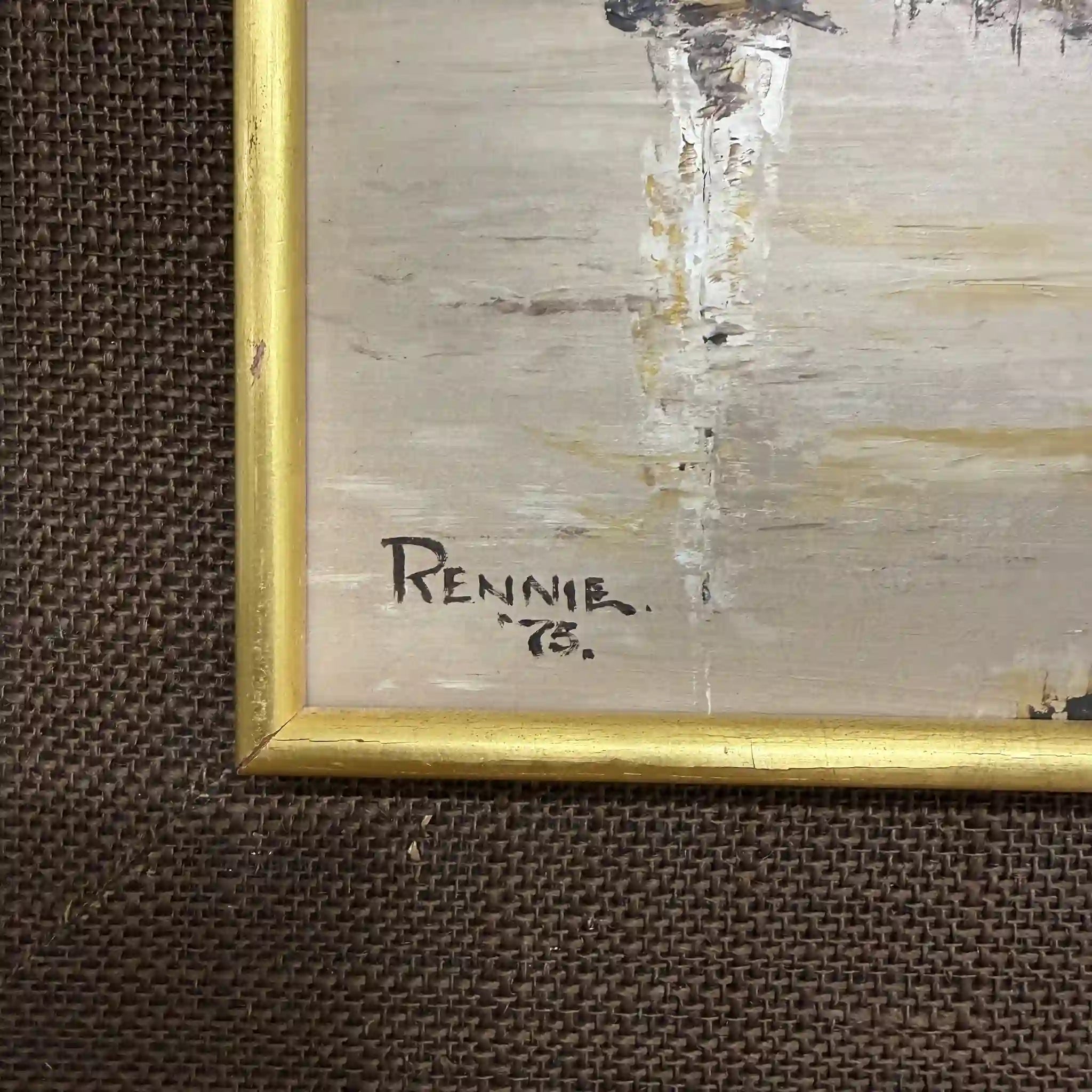 【ビンテージ】 油彩画 / F. E. Reynolds / 「Chichester Harbour」 / 1975年 / キャンバス / イギリス / シースケープ