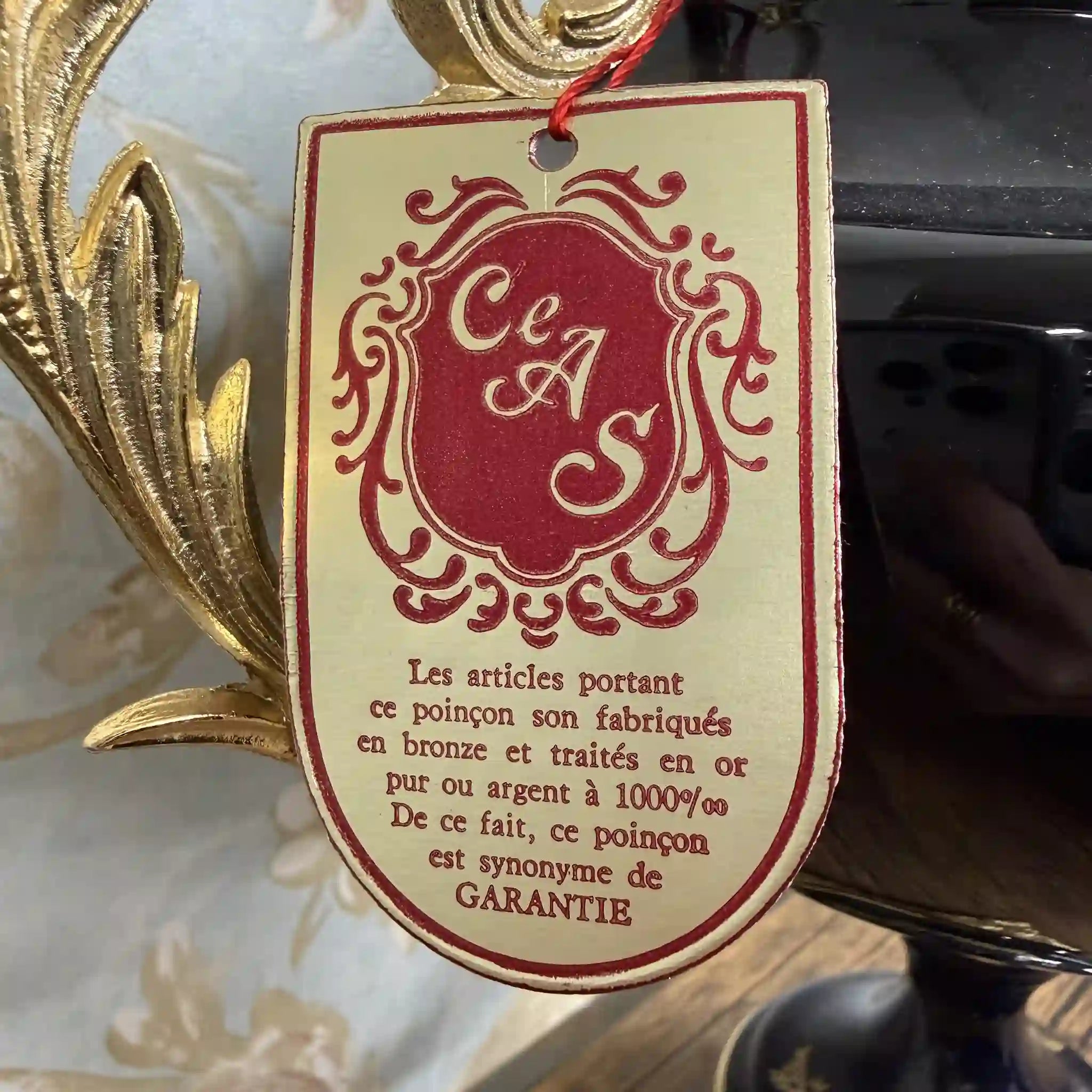 【ビンテージ】 スーピエール(飾壺) / C.A.S. / リモージュ焼 / 20世紀 / 磁器 / フランス / 金彩,ロココ・スクロール