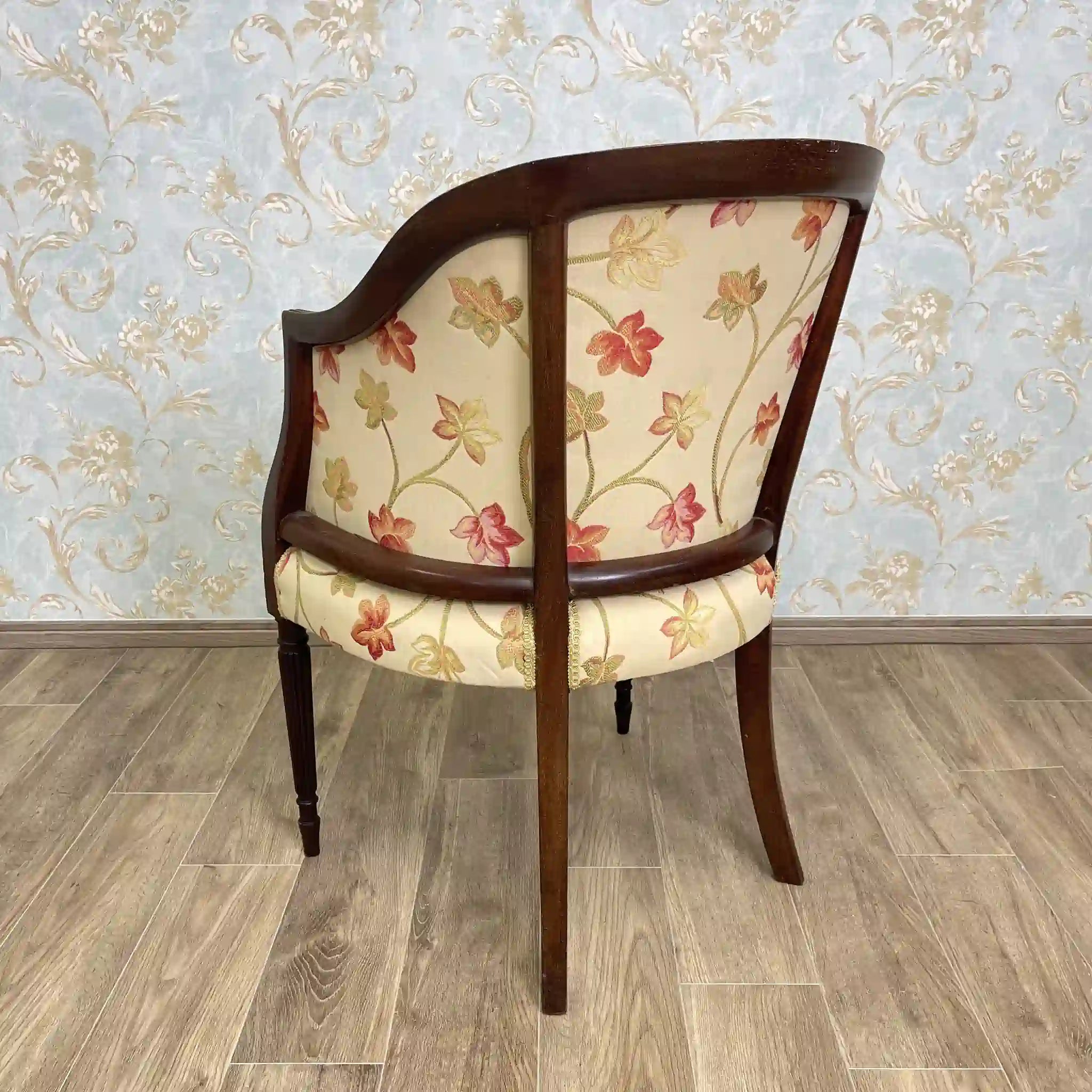 【アンティーク】 ラウンジチェア / リージェンシー様式 / イギリス / 張りぐるみ,テーパー脚,フルーティング